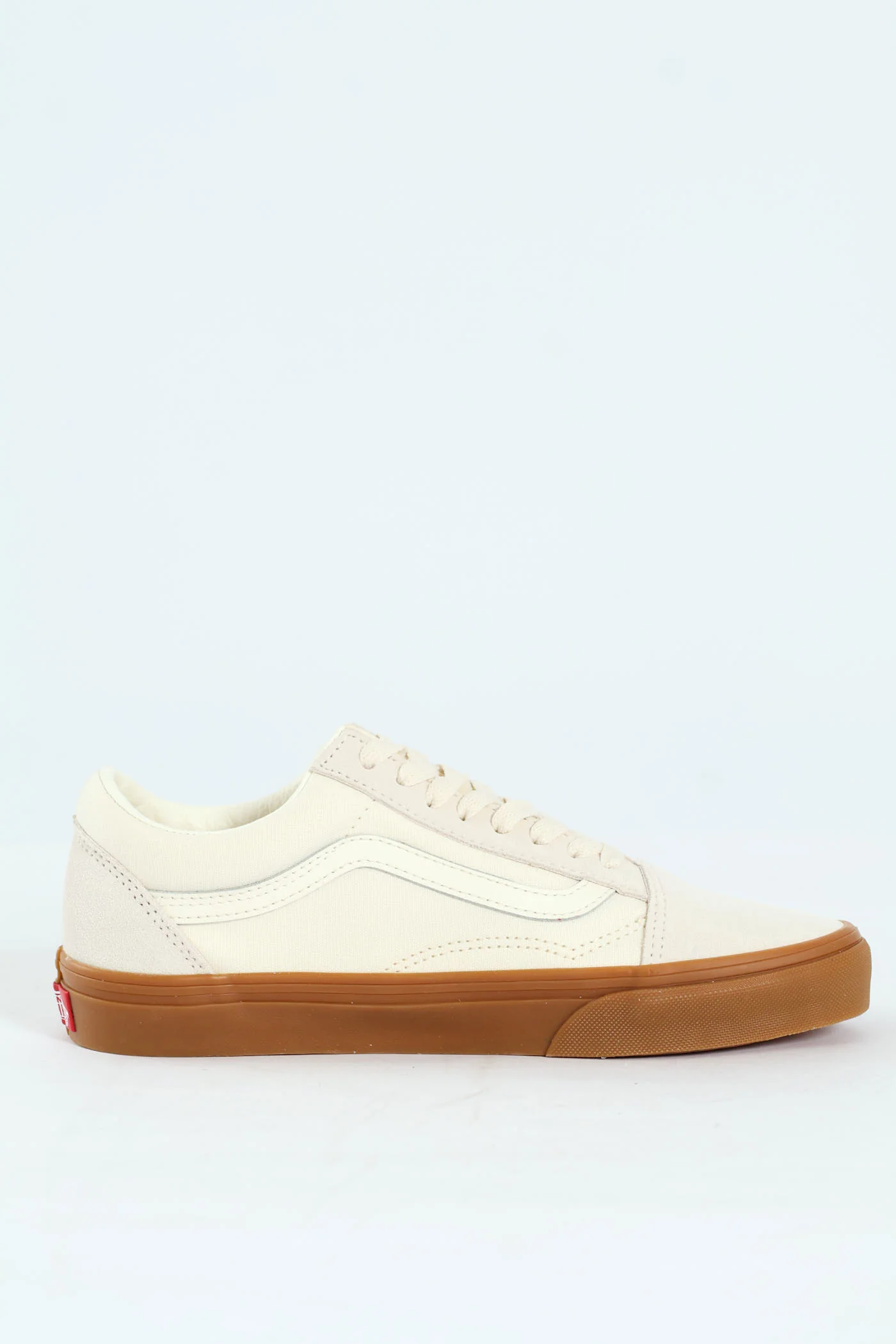 Old Skool Vulcanised Lace Up Sneaker With Gum Sole - Off White - Image 4