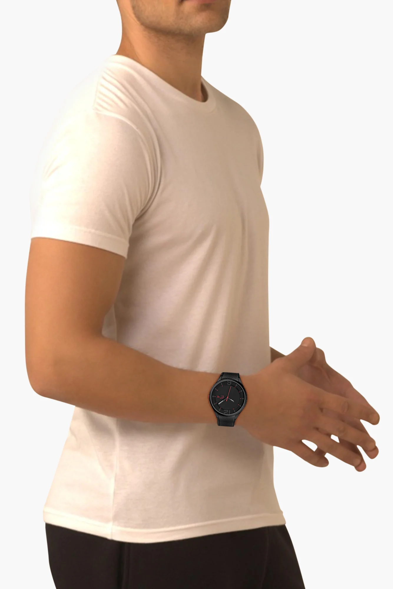 Ollie Black Stainless Steel Case & Dial With Silicone Strap - Image 4