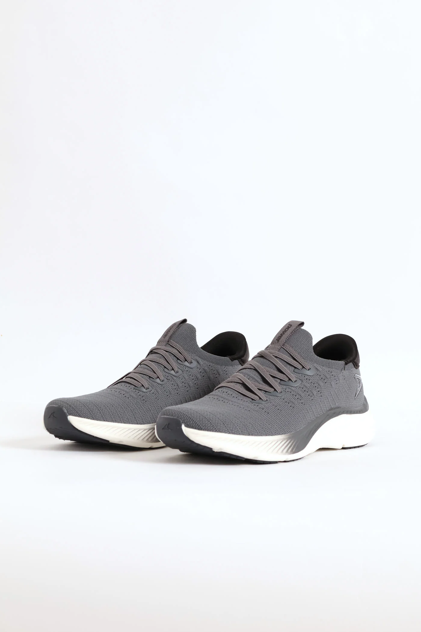 Onda Lace Up Knit Trainer - Grey - Image 4