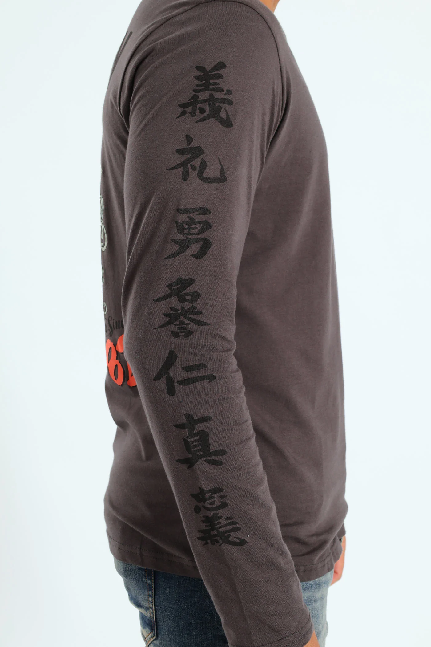 Oni Long Sleeve Tee - Charcoal - Image 6