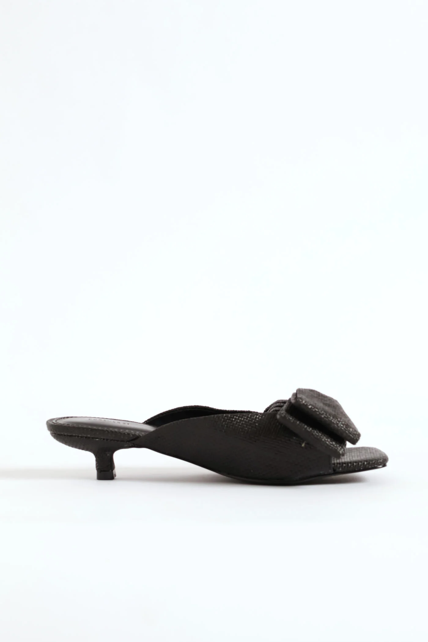 Open Toe Platform Kitten Heel - Black - Image 3