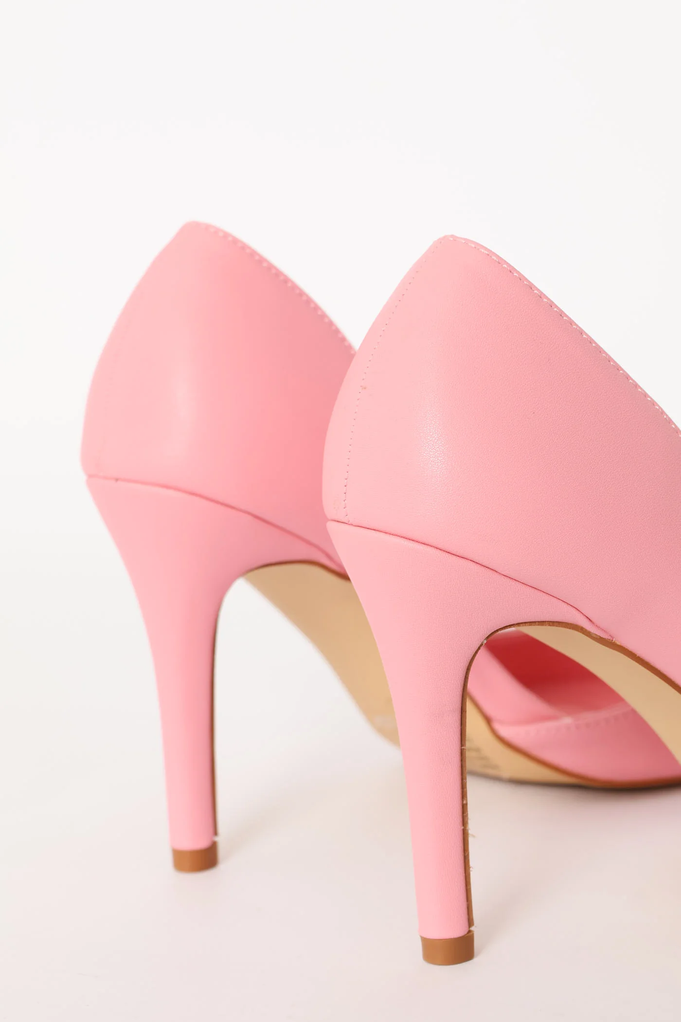 Open Waist Bow Trim Court Heel - Pink - Image 5