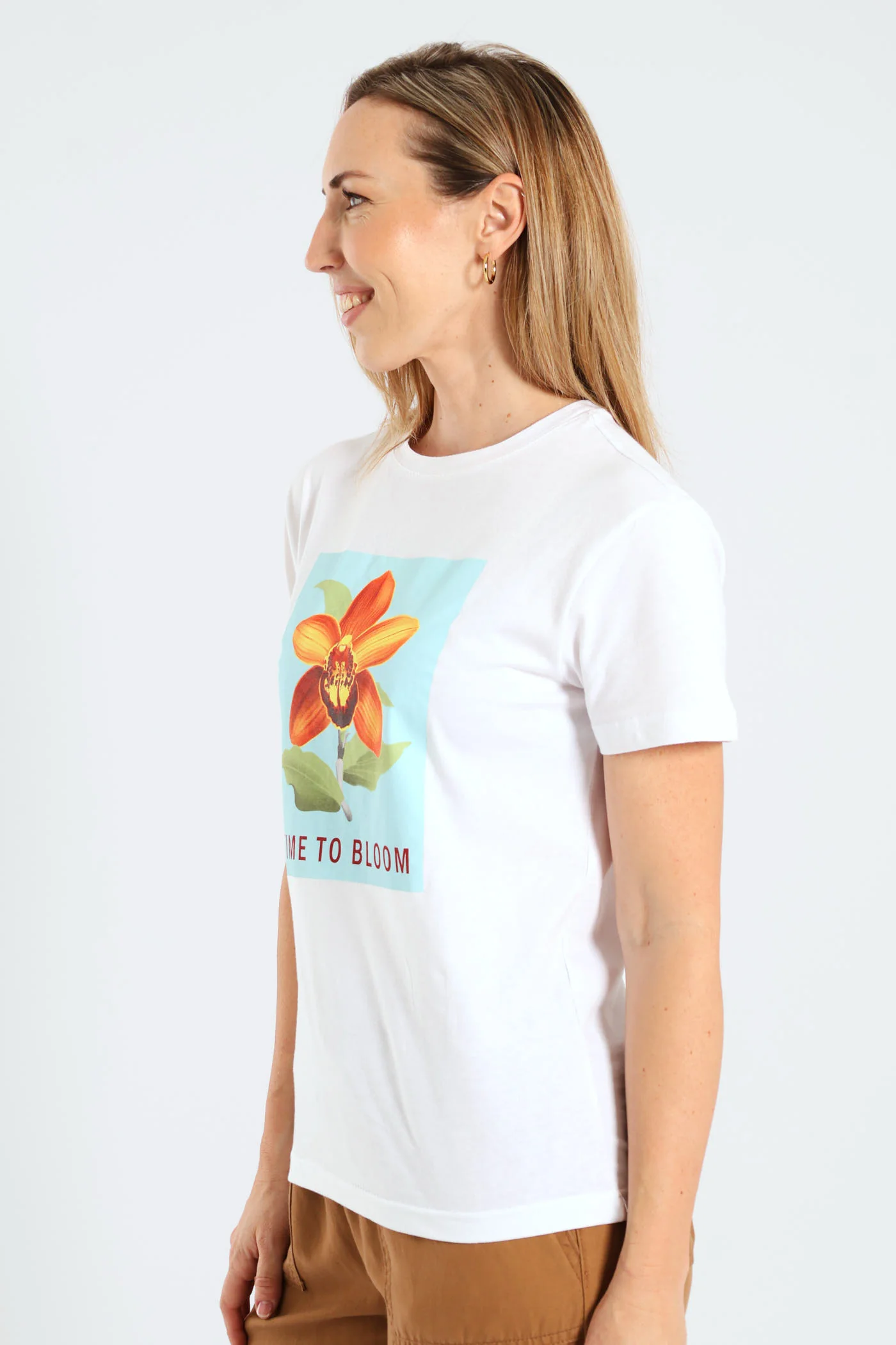 Orchid Flower Tee - White - Image 2