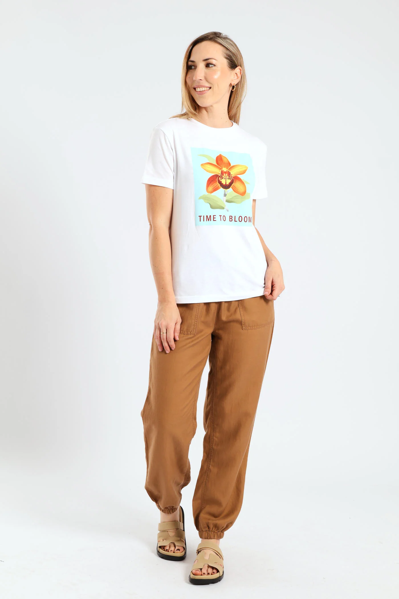 Orchid Flower Tee - White - Image 4