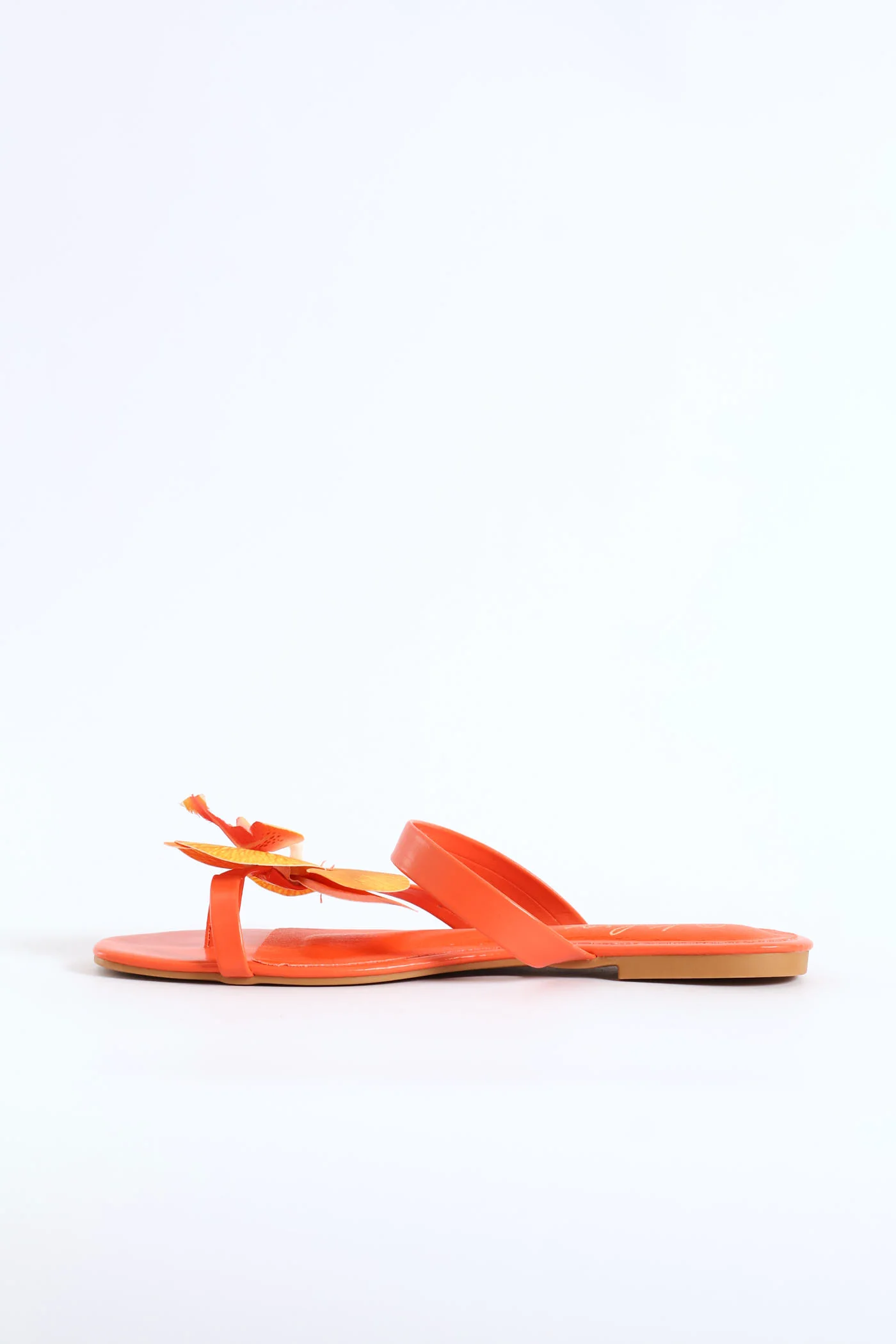 Orchid Flower Toe Post Sandal - Orange - Image 4