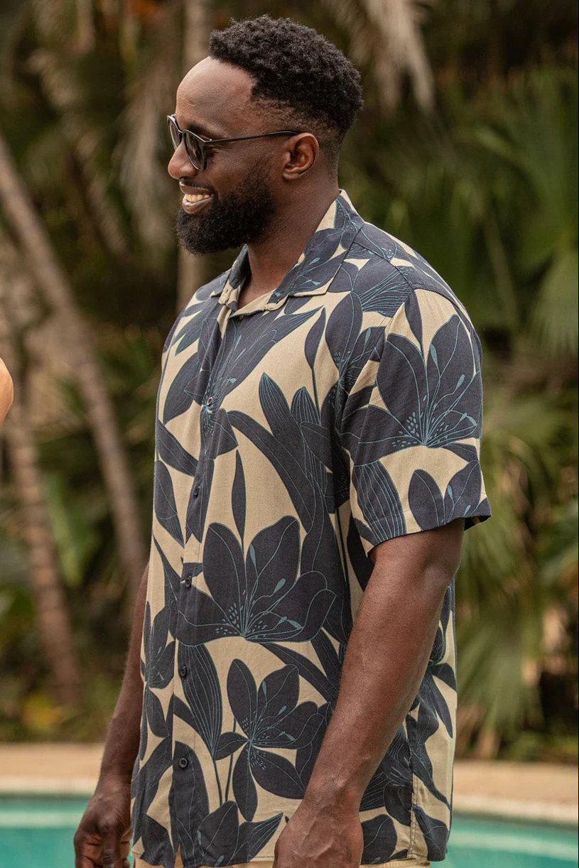 Orchid Viscose Regular Shirt - Olive - Image 2