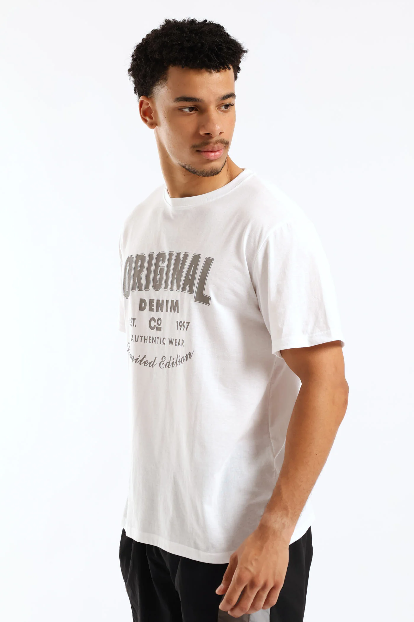 Original Basic Print Tee - White - Image 4