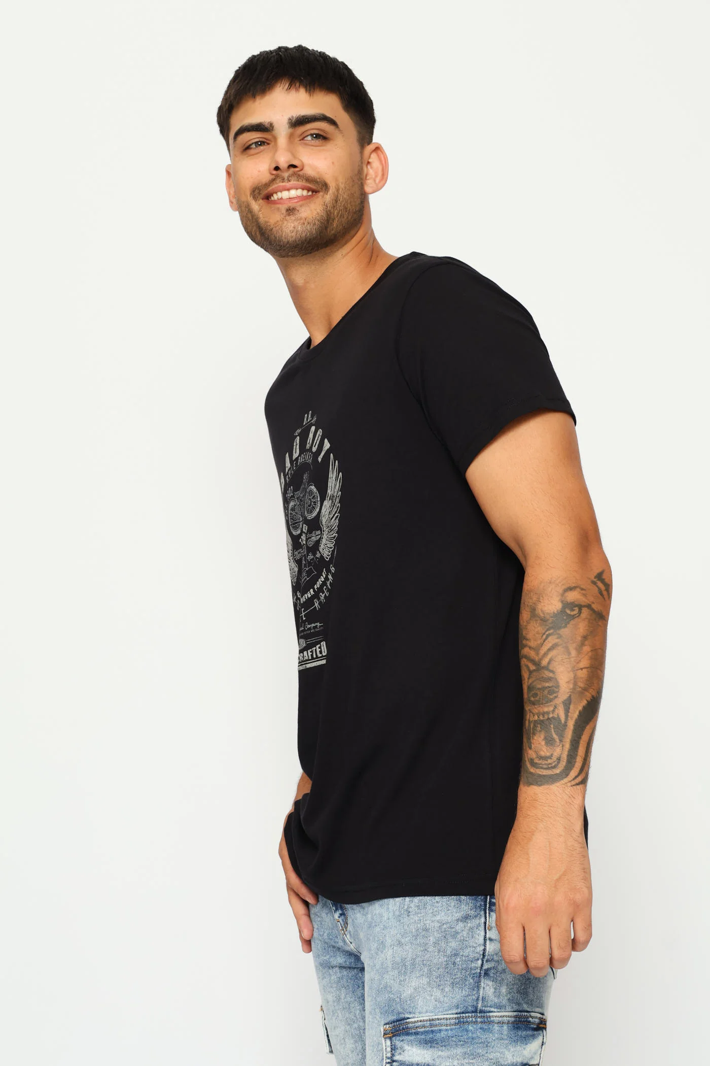 Original Biker Tee - Black - Image 3