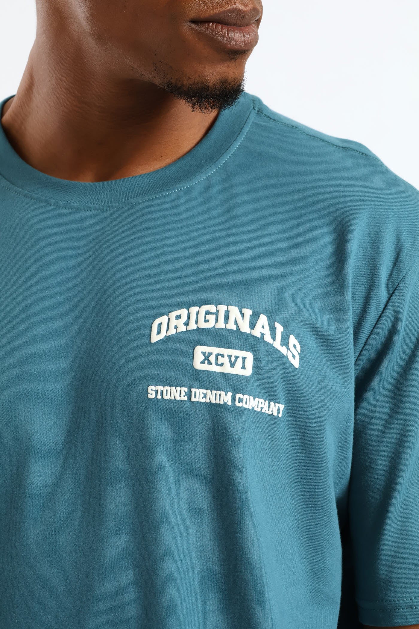 Original Chest Print Tee - Teal - Image 2