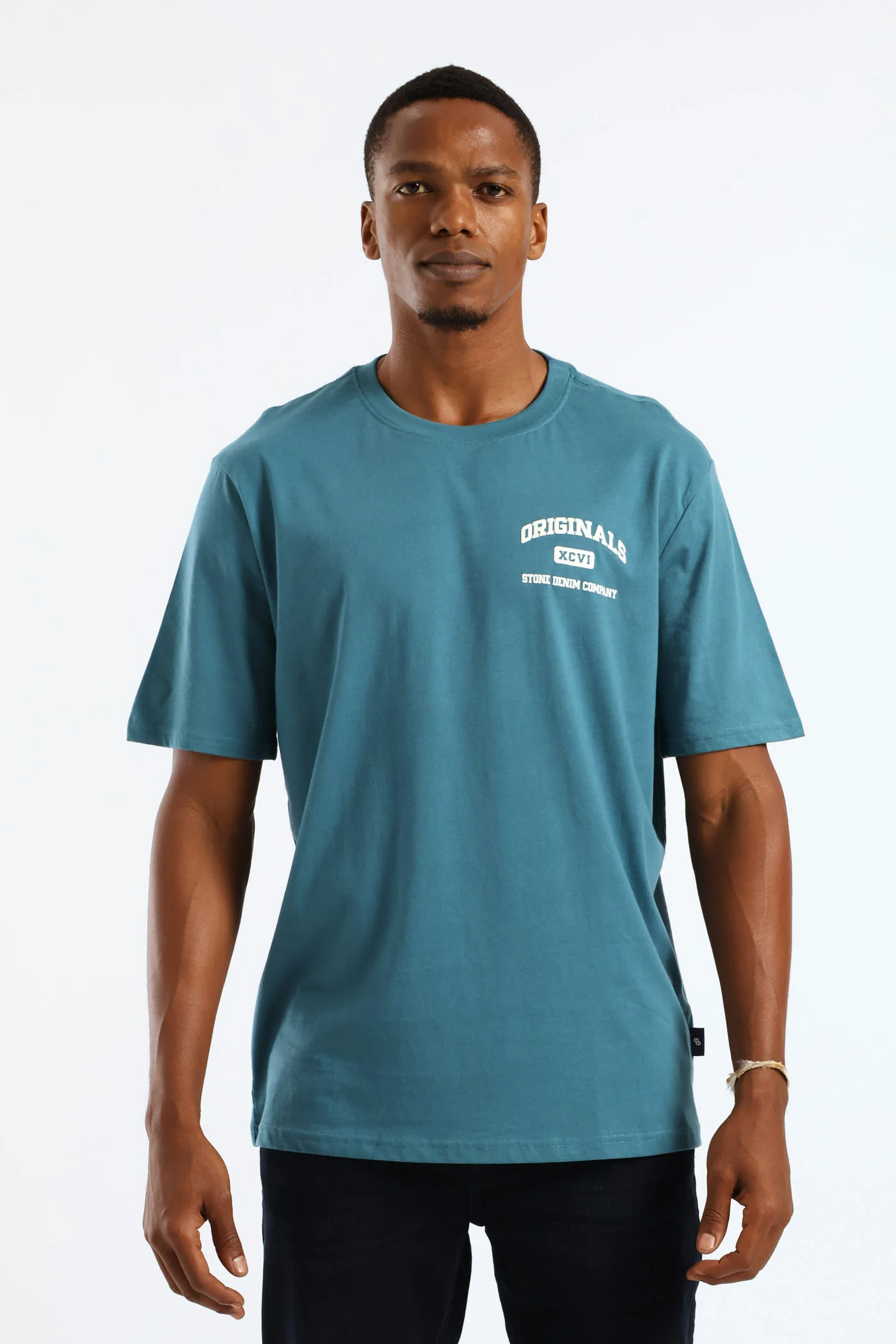 Original Chest Print Tee - Teal - Image 3