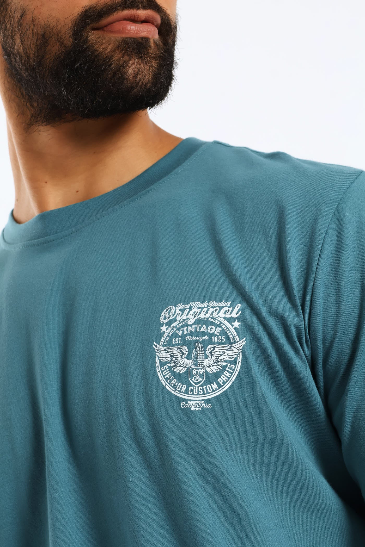 Original Cola Wings Front & Back Tee - Teal - Image 2