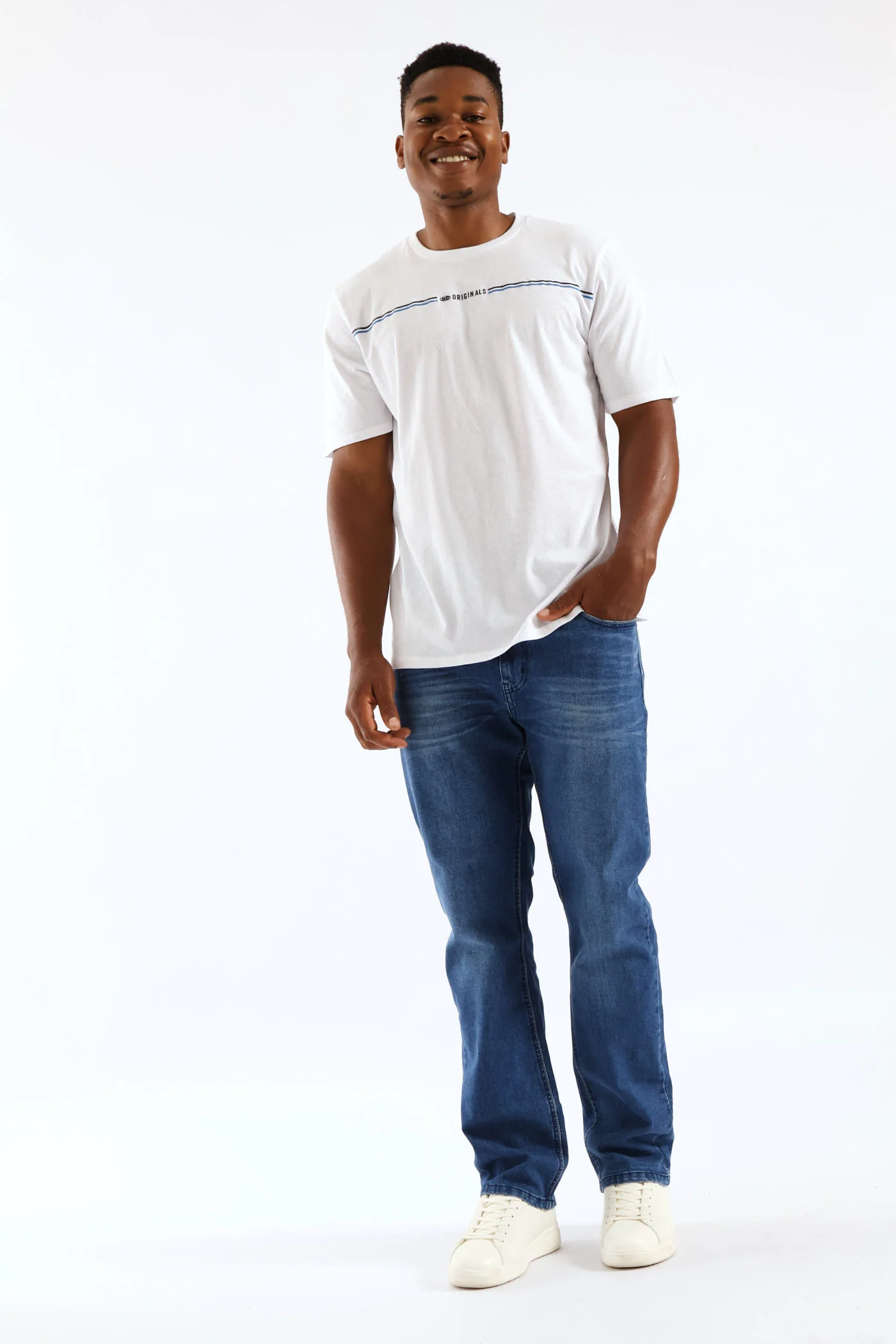 Originals Chest Stripe Tee - White - Image 3