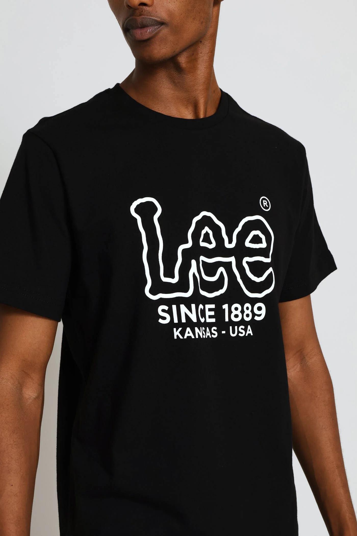 Outline Logo Tee - Black - Image 2