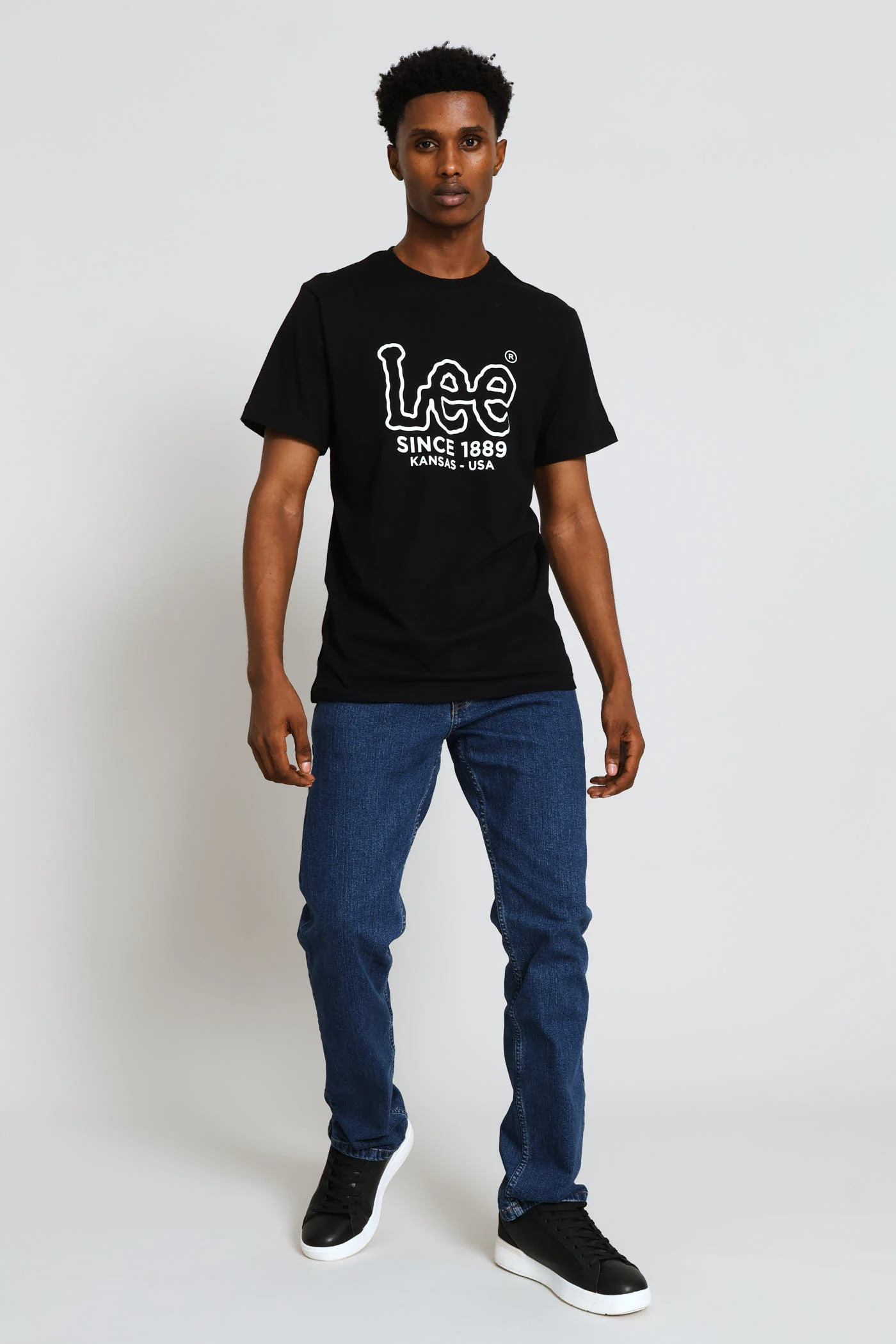 Outline Logo Tee - Black - Image 6