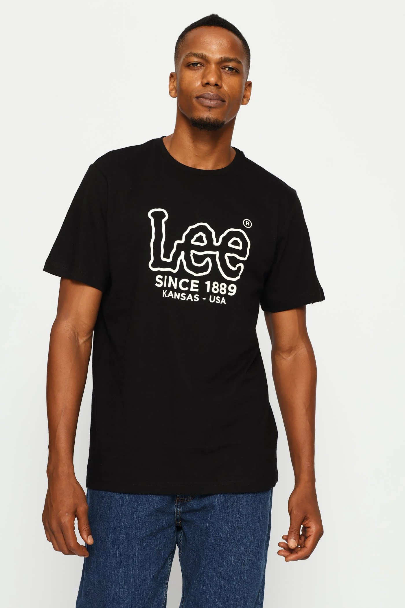 Outline Logo Tee - Black - Image 7