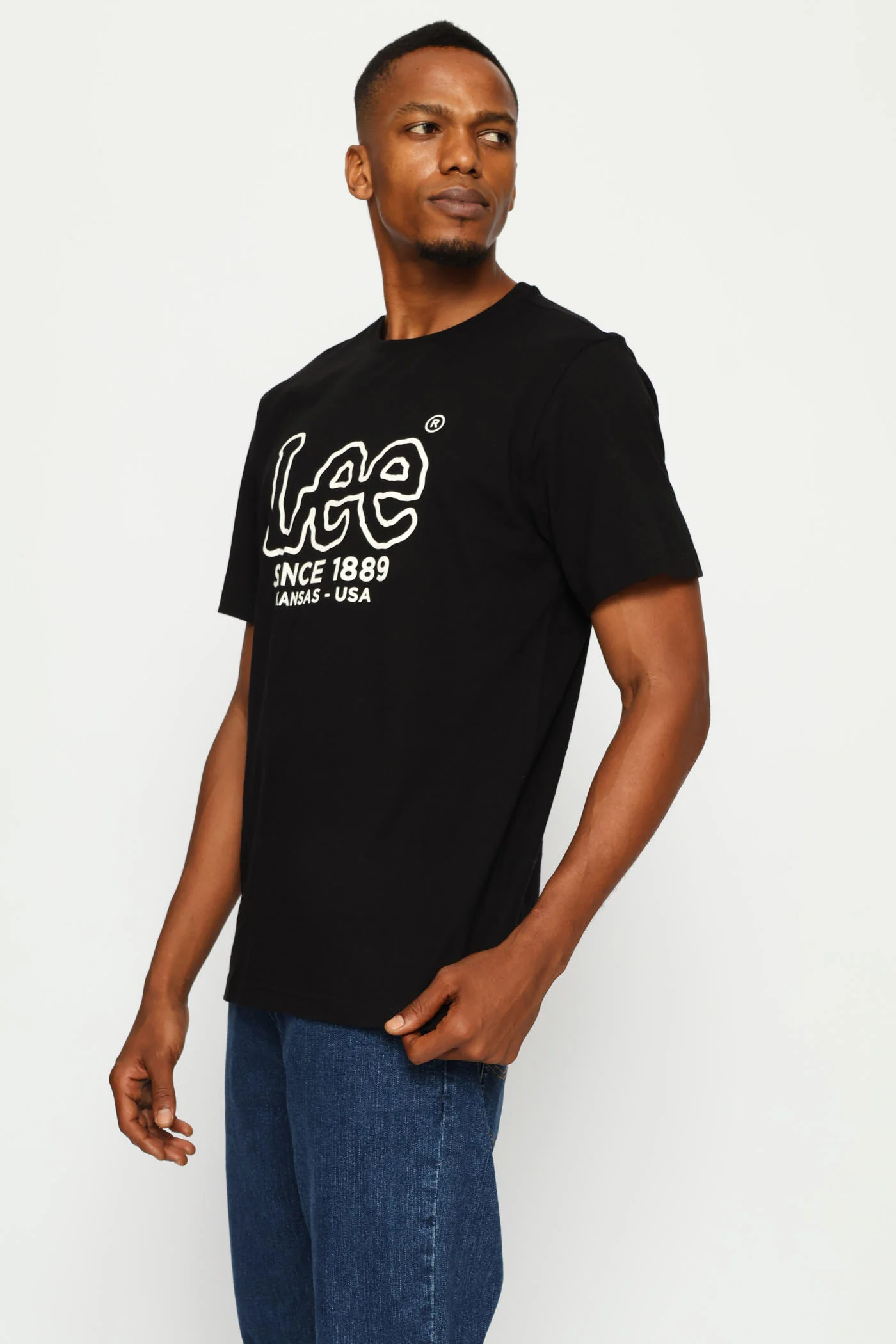 Outline Logo Tee - Black - Image 9