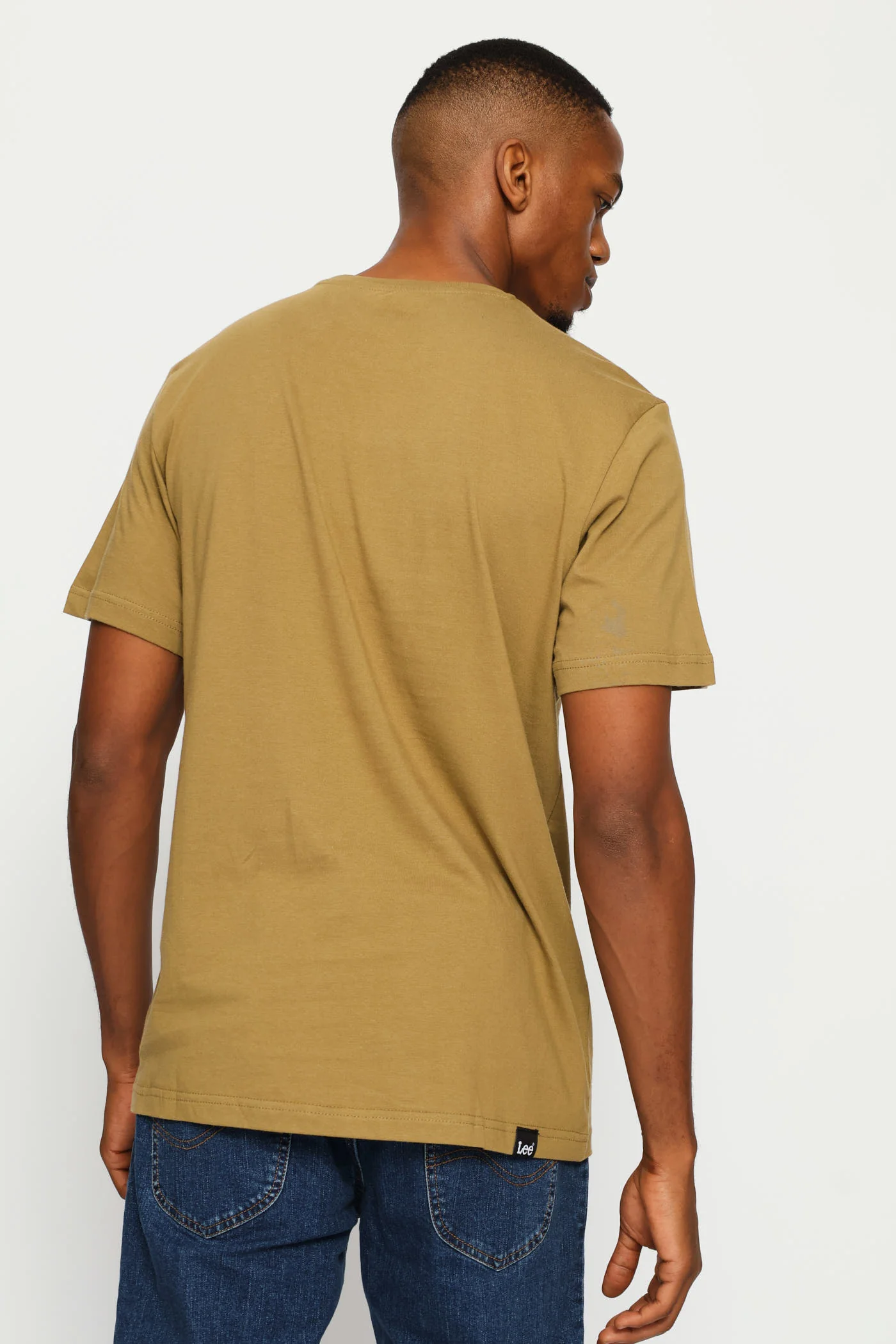 Outline Logo Tee - Khaki - Image 4