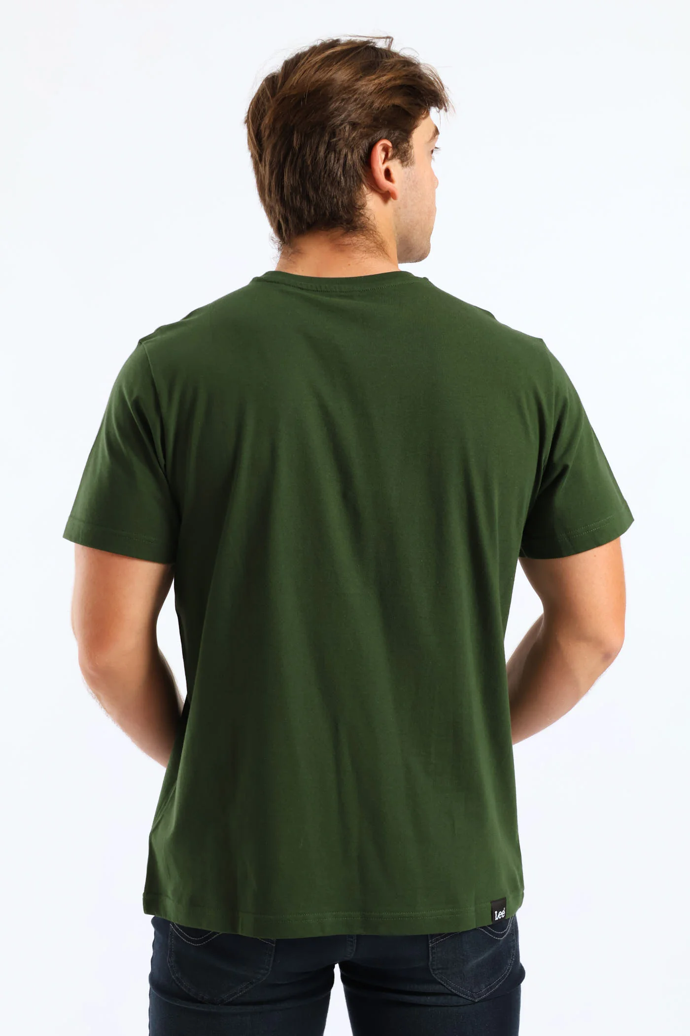 Outline Logo Tee - Moss Green - Image 2
