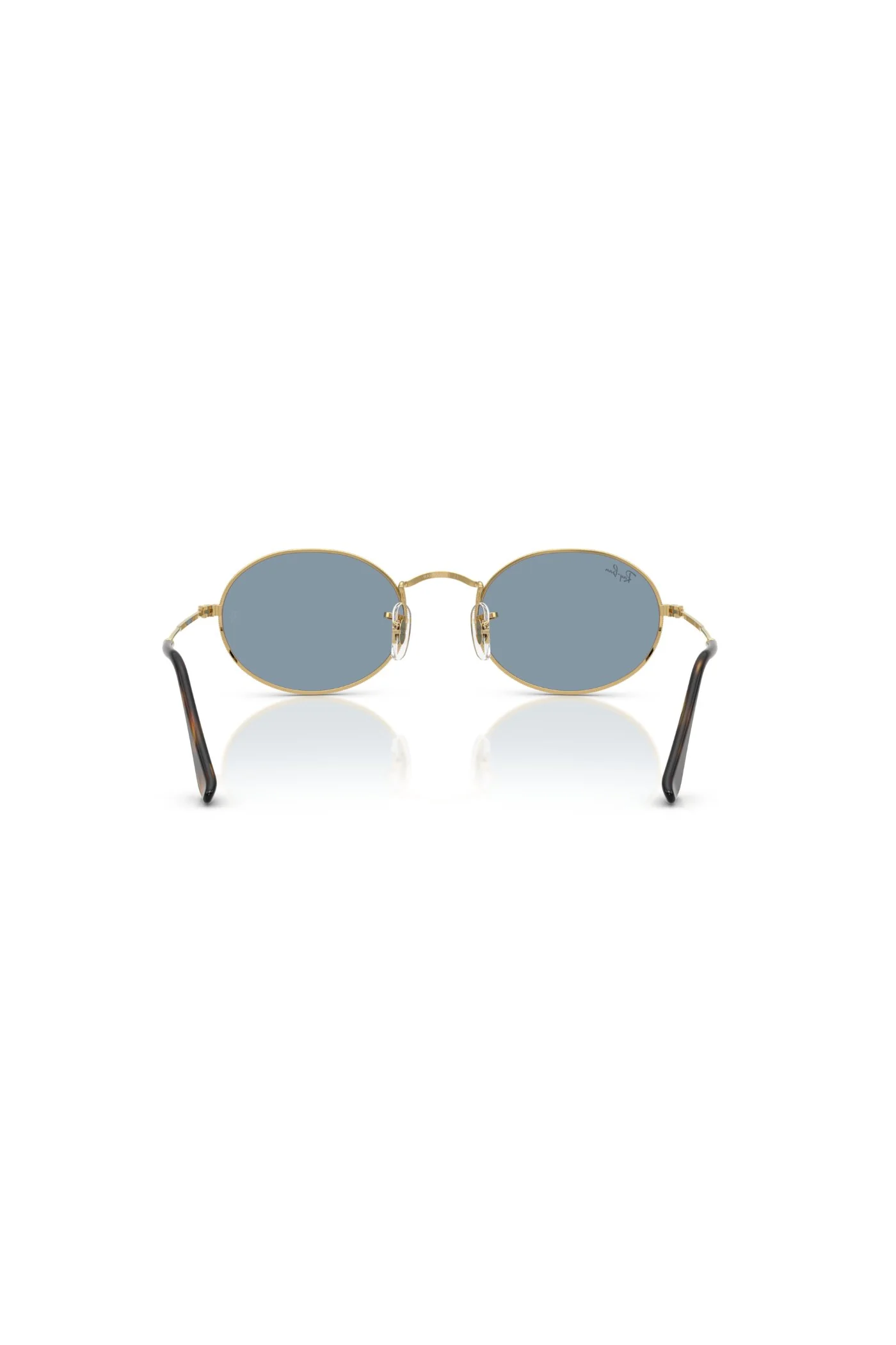 Oval Metal Summer Capsule Sunglasses - Blue - Image 4