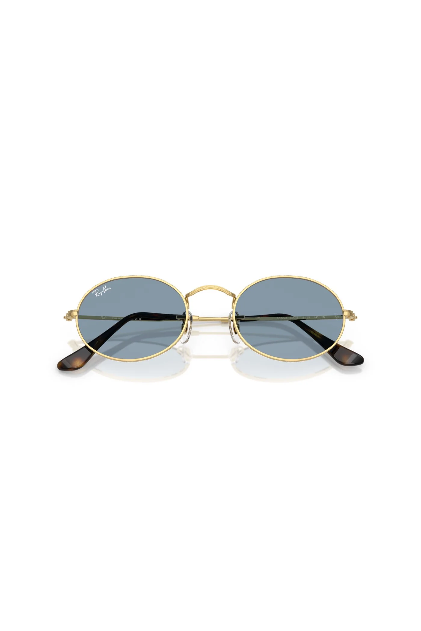 Oval Metal Summer Capsule Sunglasses - Blue - Image 5