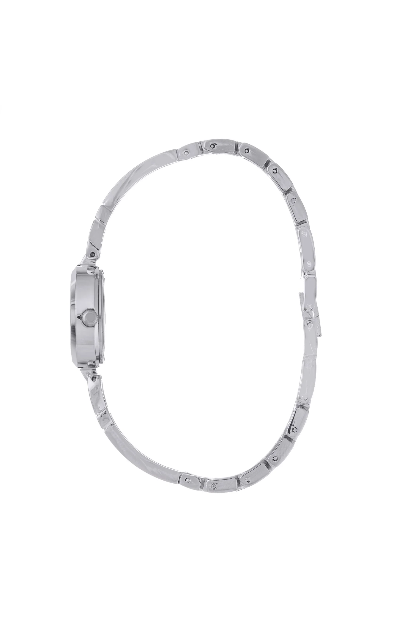 Oval Dial & Cable Bangle Watch - Silver - Image 2