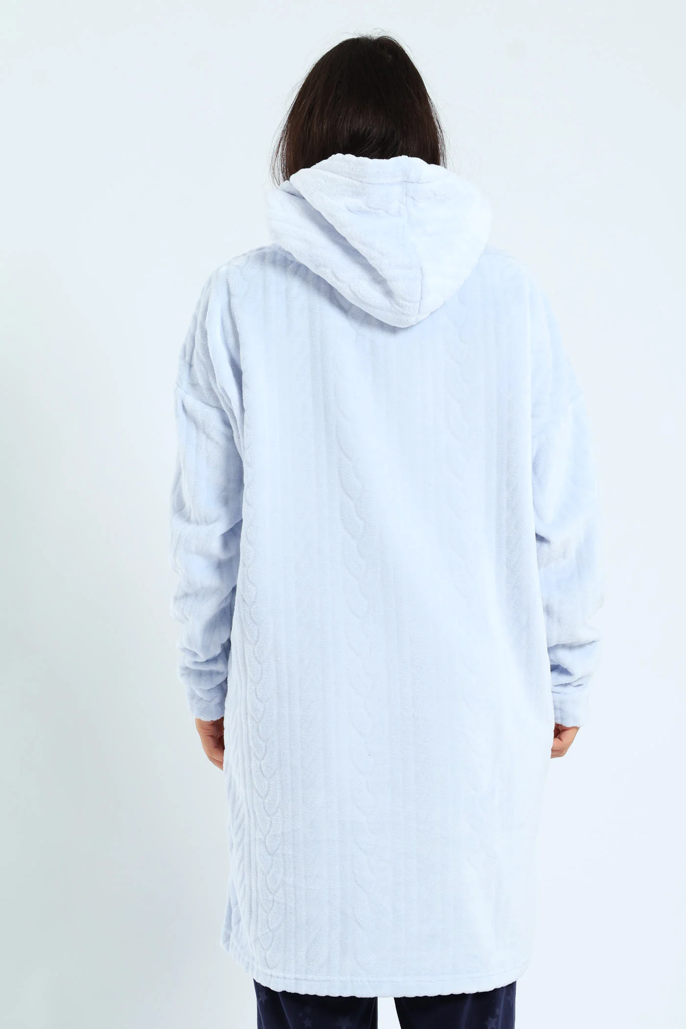 Oversize Textured Snuggie - Blue - Image 3