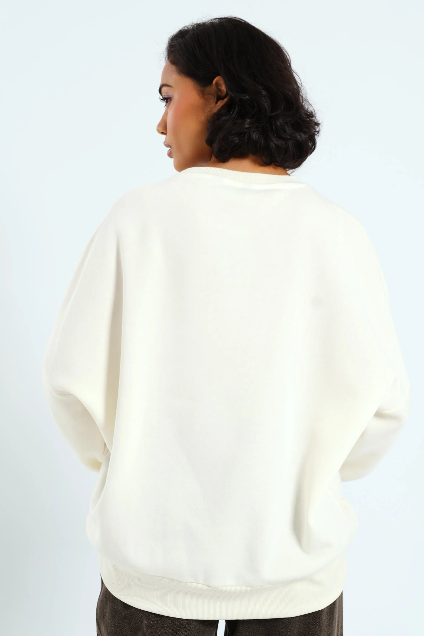 Oversized Crew Rodeo Sweater - Cream - Image 4