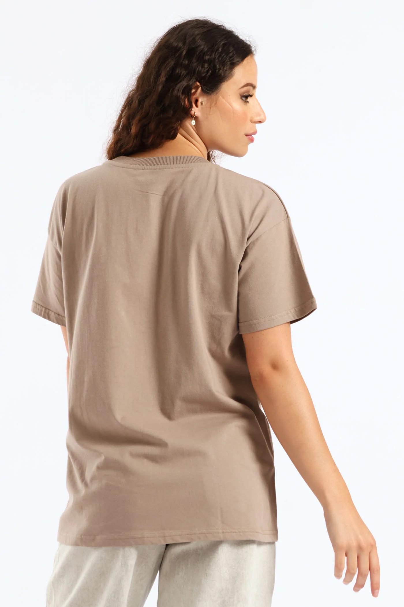 Oversized Graffiti Tee - Mocha - Image 2