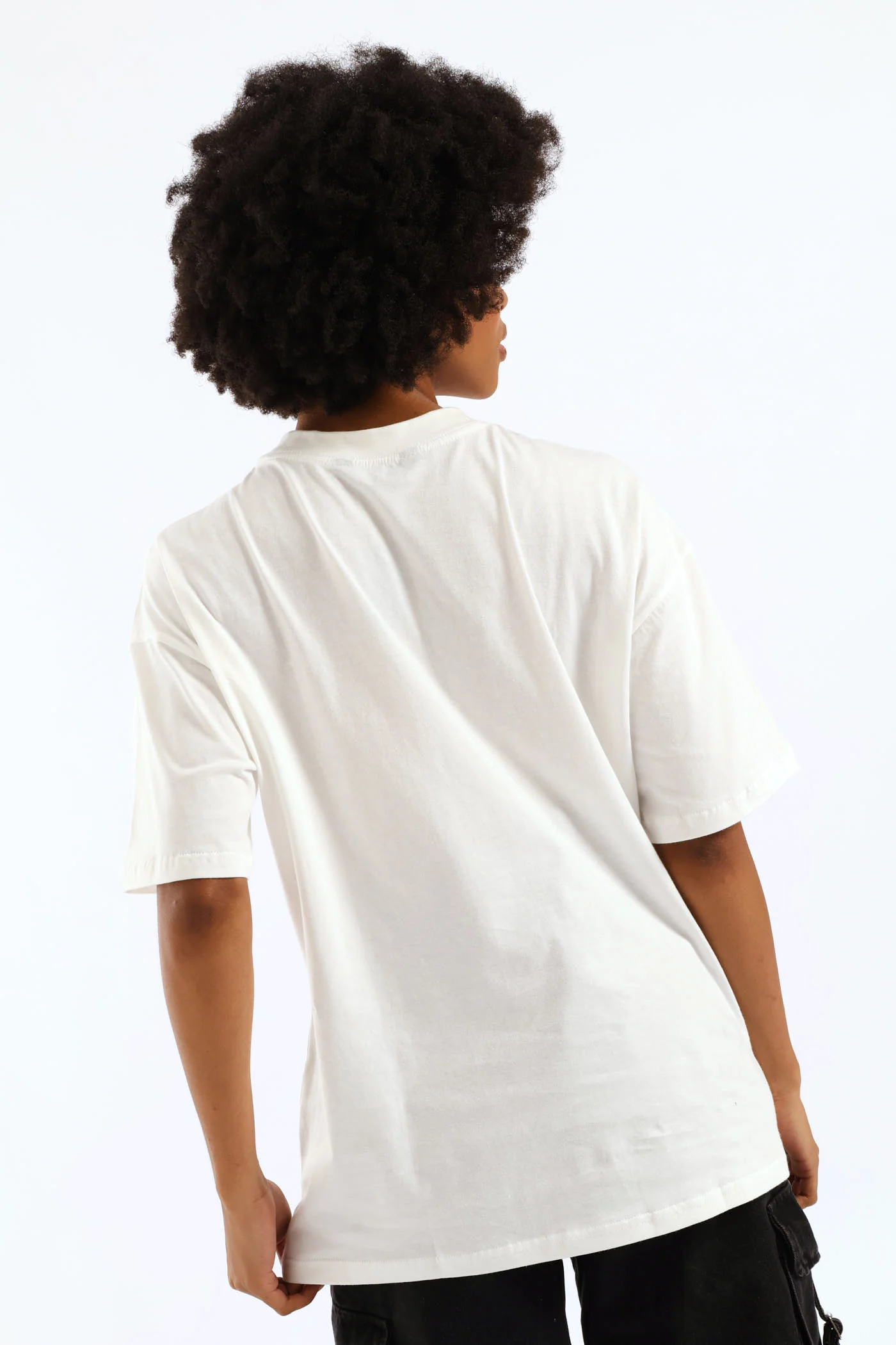 Oversized Love Yourself Teddy Tee - White - Image 2