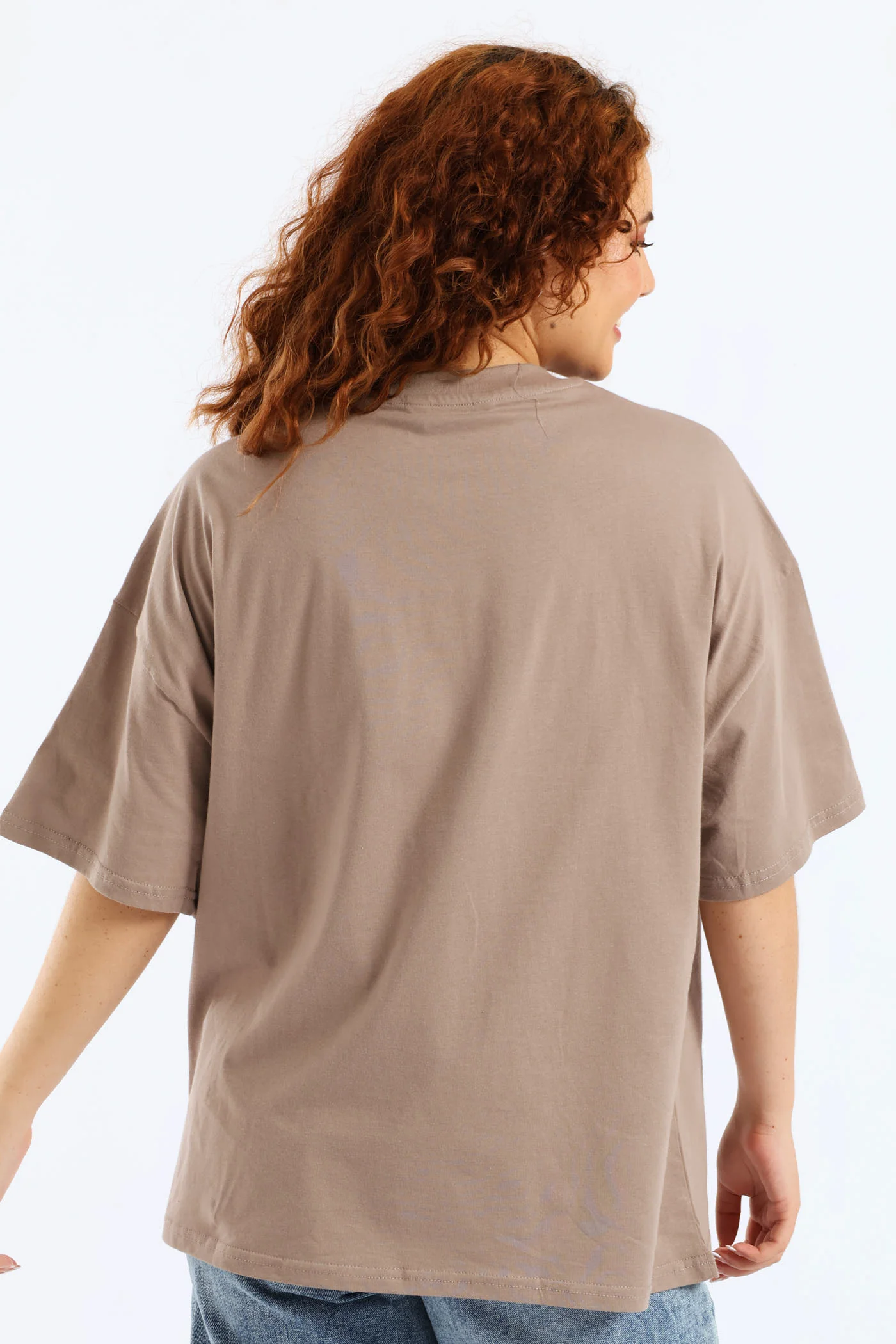 Oversized Matcha Tee - Taupe - Image 3