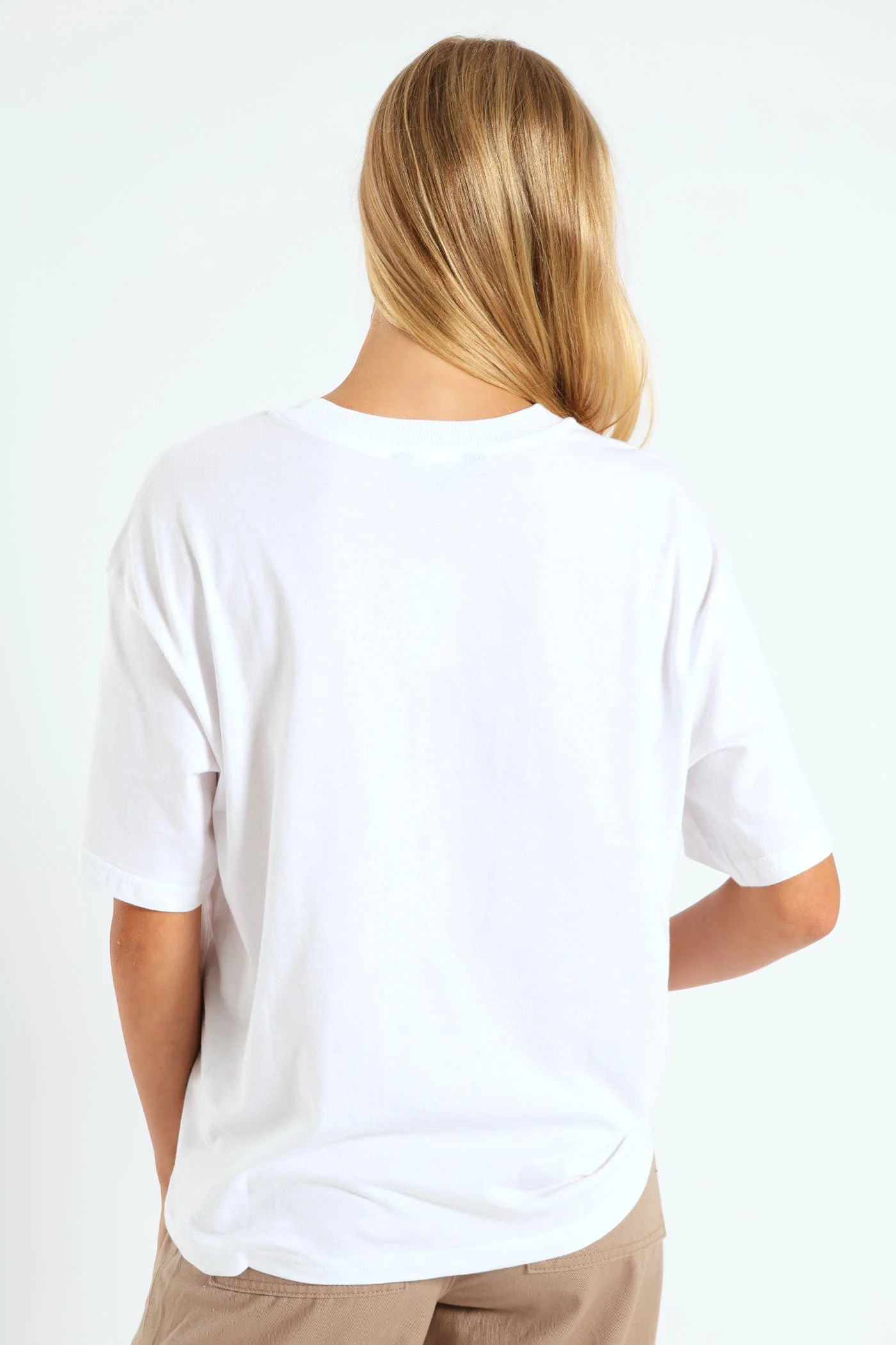Oversized Printed Tee - White - Image 2