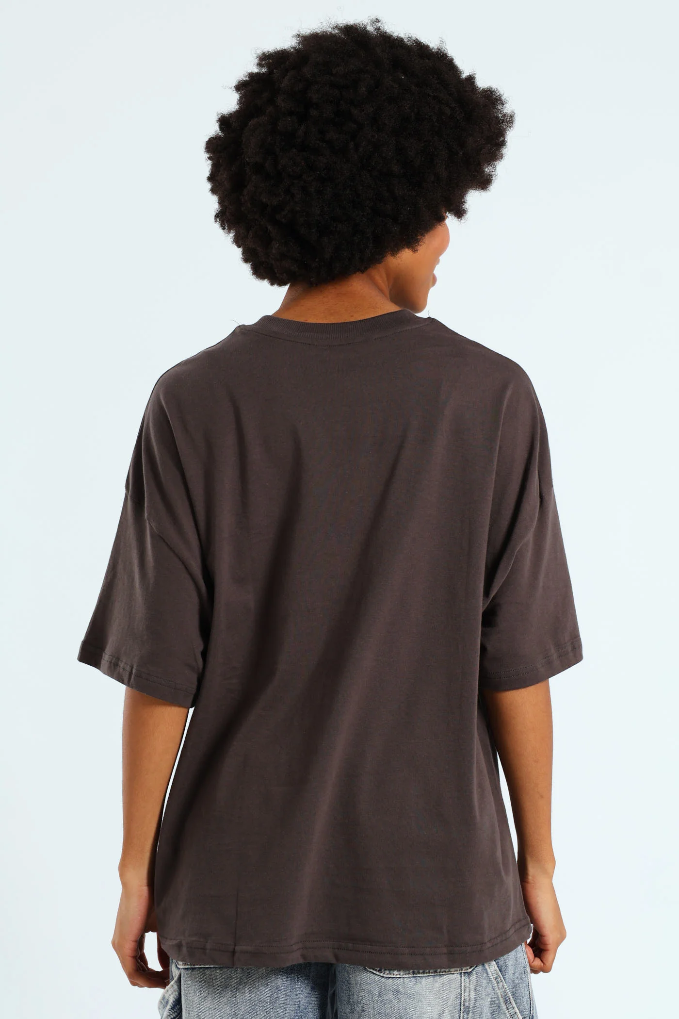 Oversized Teddy Paper Doll Tee - Charcoal - Image 4