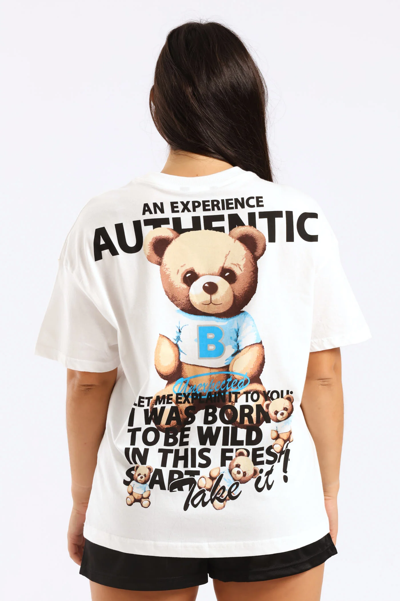 Oversized Teddy Tee - Cream - Image 4