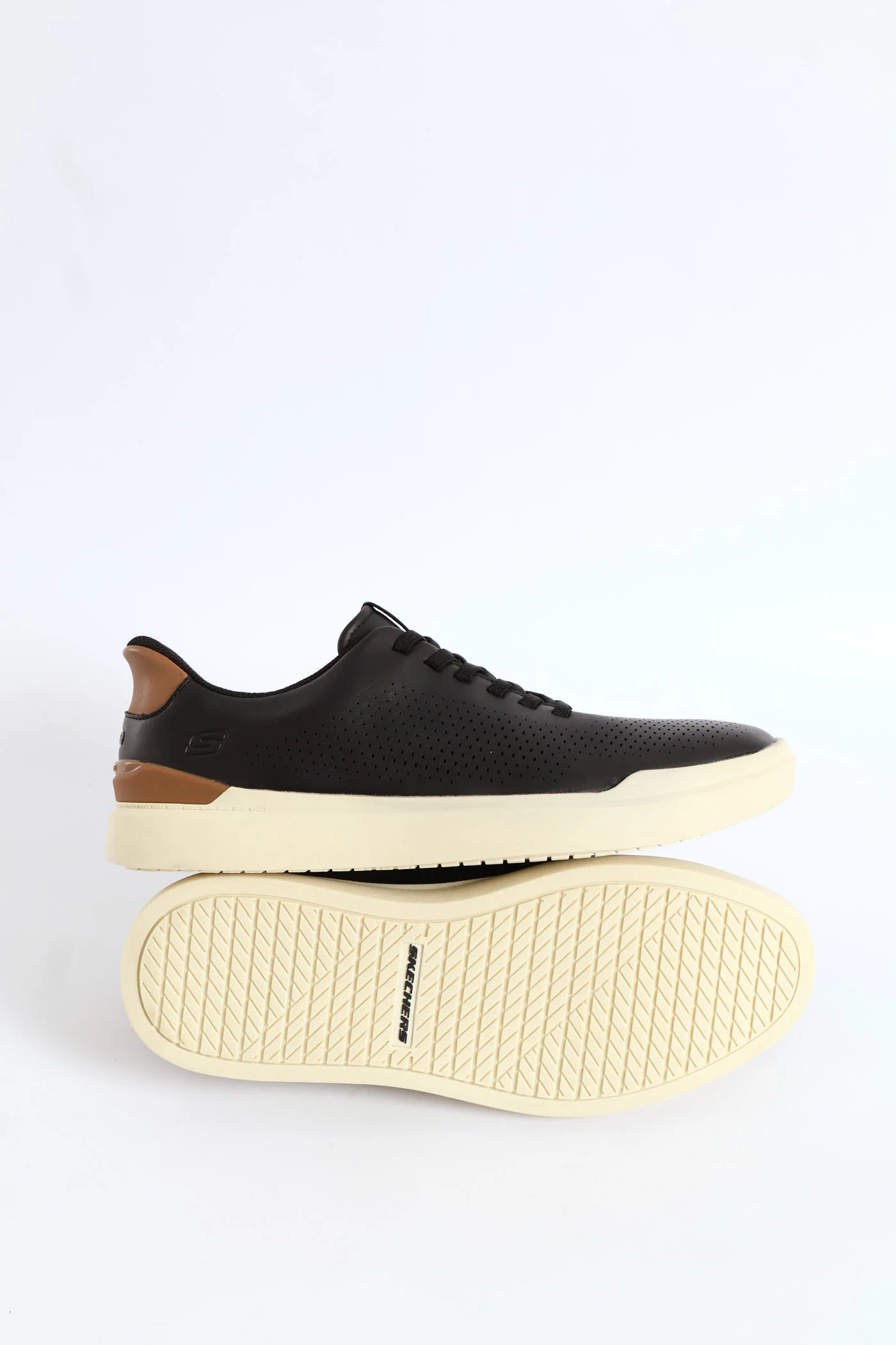 Owen Perforated Bungee Lace Sneaker - Black - Image 2