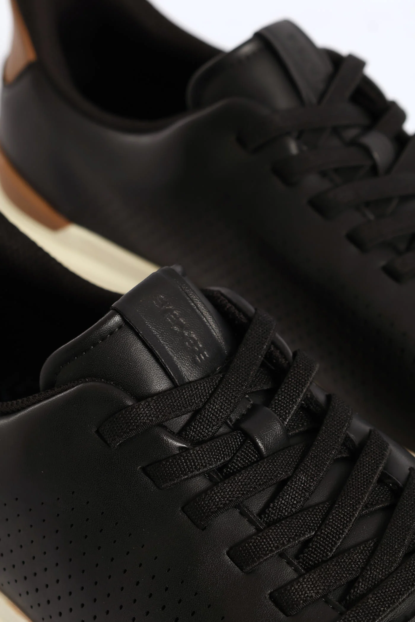 Owen Perforated Bungee Lace Sneaker - Black - Image 6