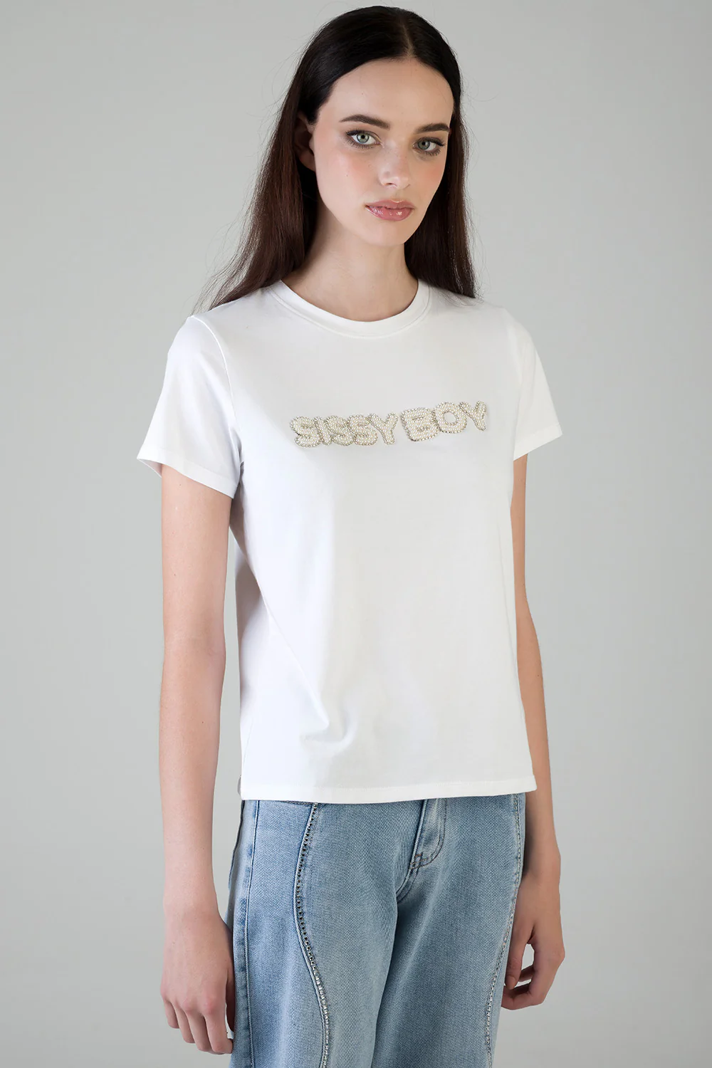 Own It: Regular T-Shirt With Pearl Logo - White - Image 2