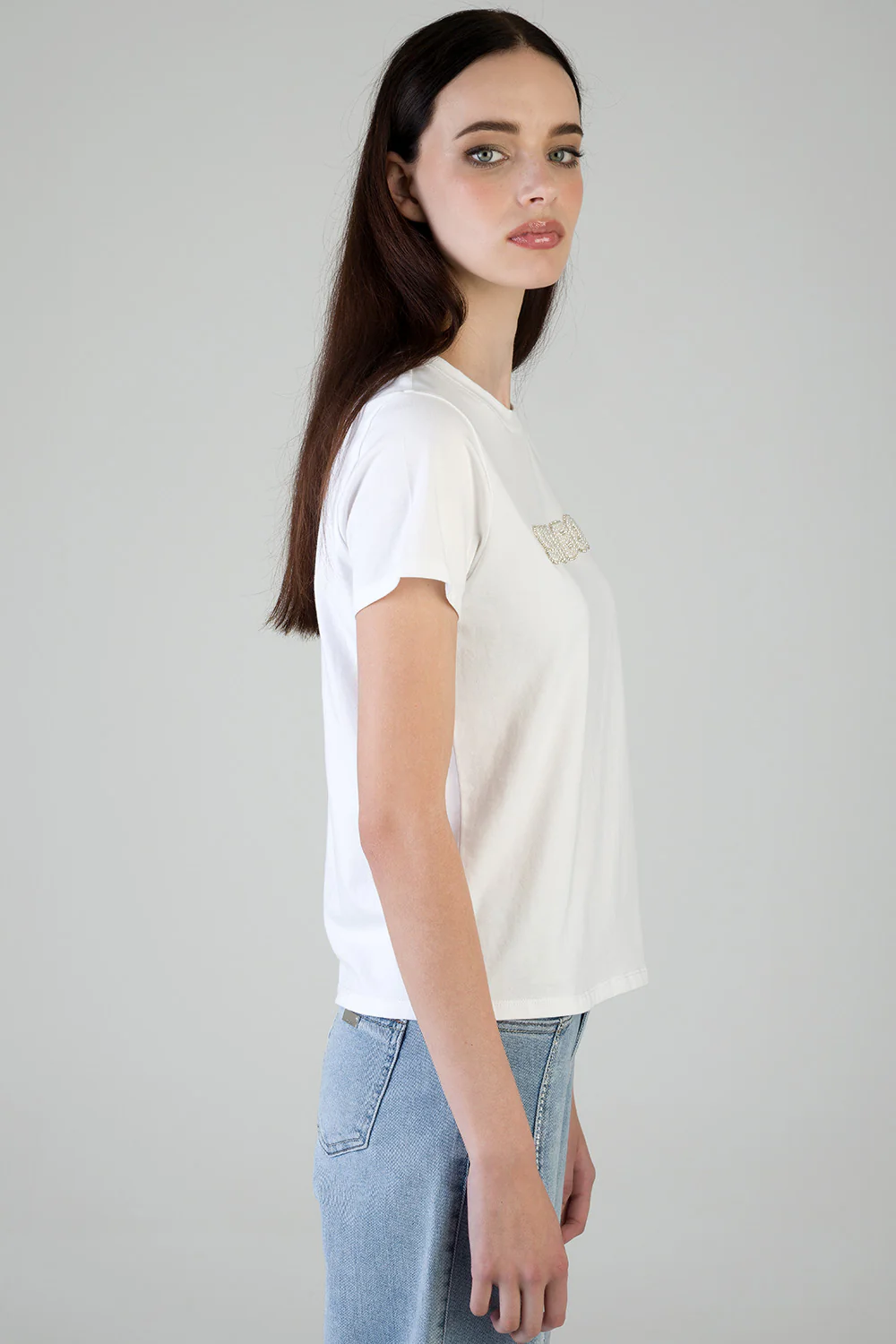 Own It: Regular T-Shirt With Pearl Logo - White - Image 3