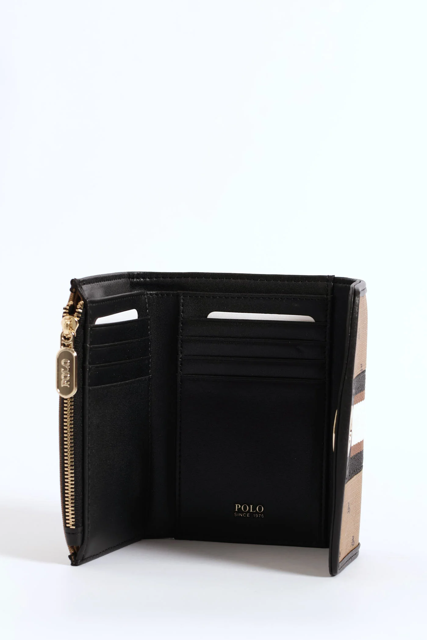 Oxford Compact Trifold Purse - Camel - Image 2