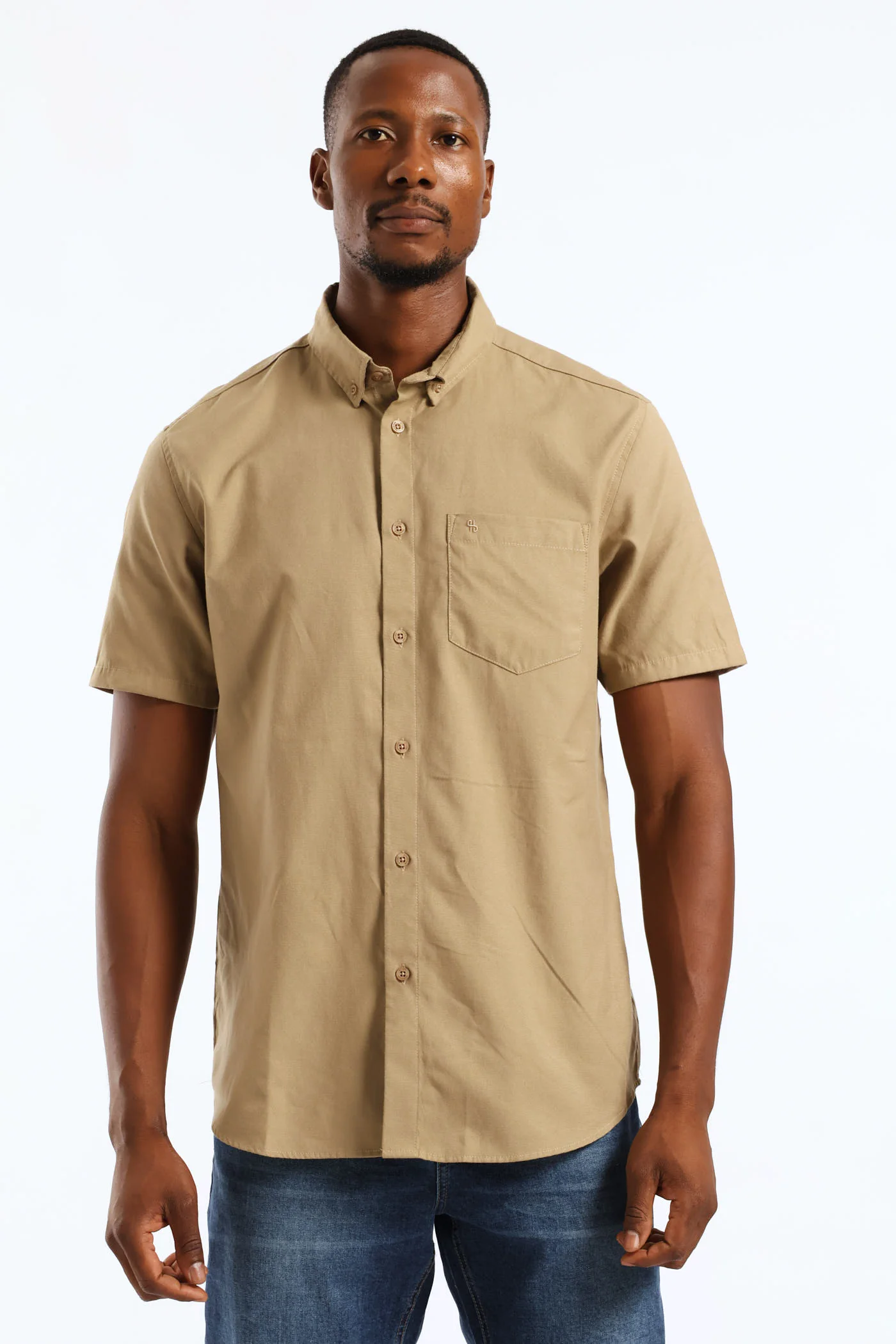 Oxford Shirt - Taupe - Image 3