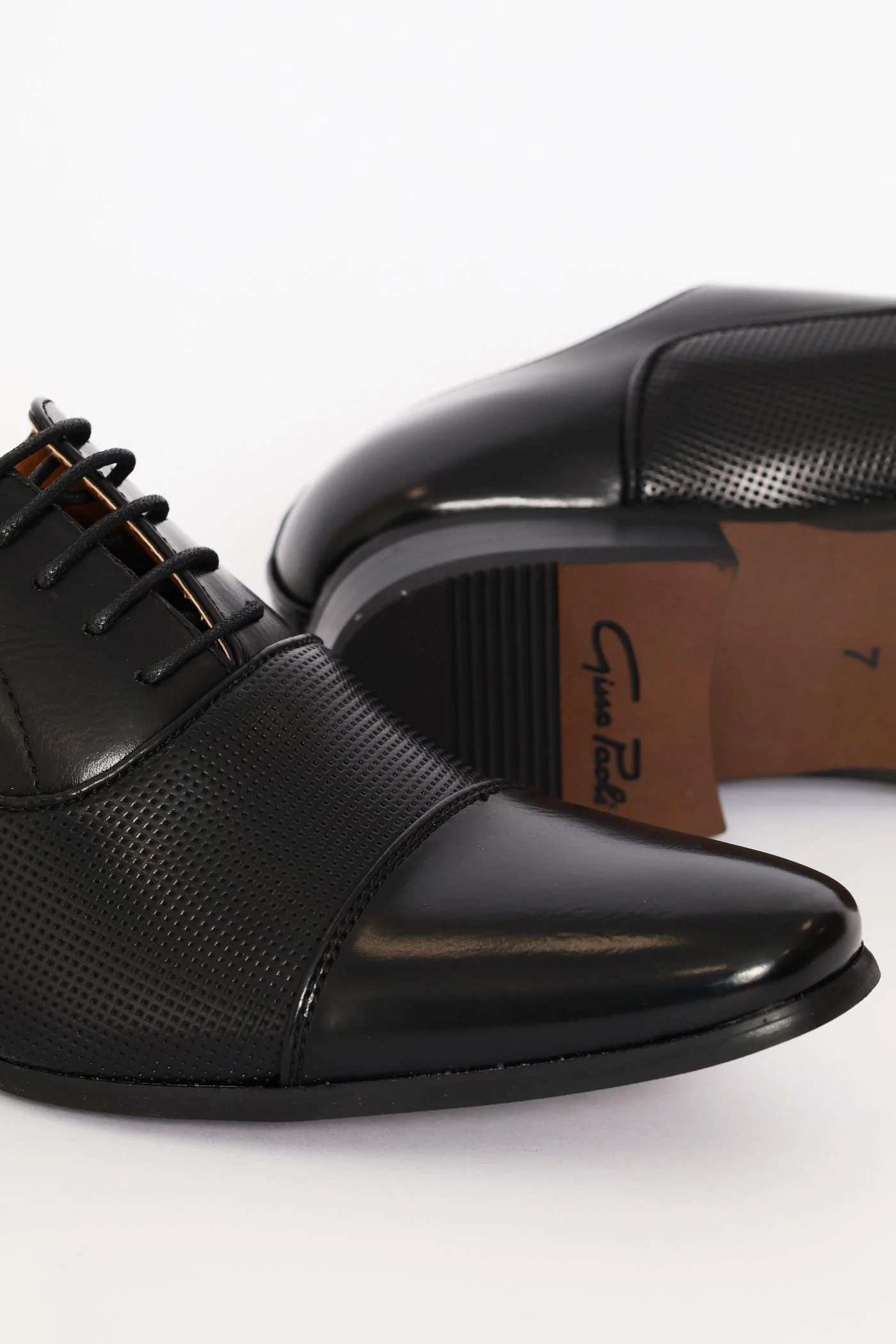 Oxford With Toe Cap - Black - Image 5