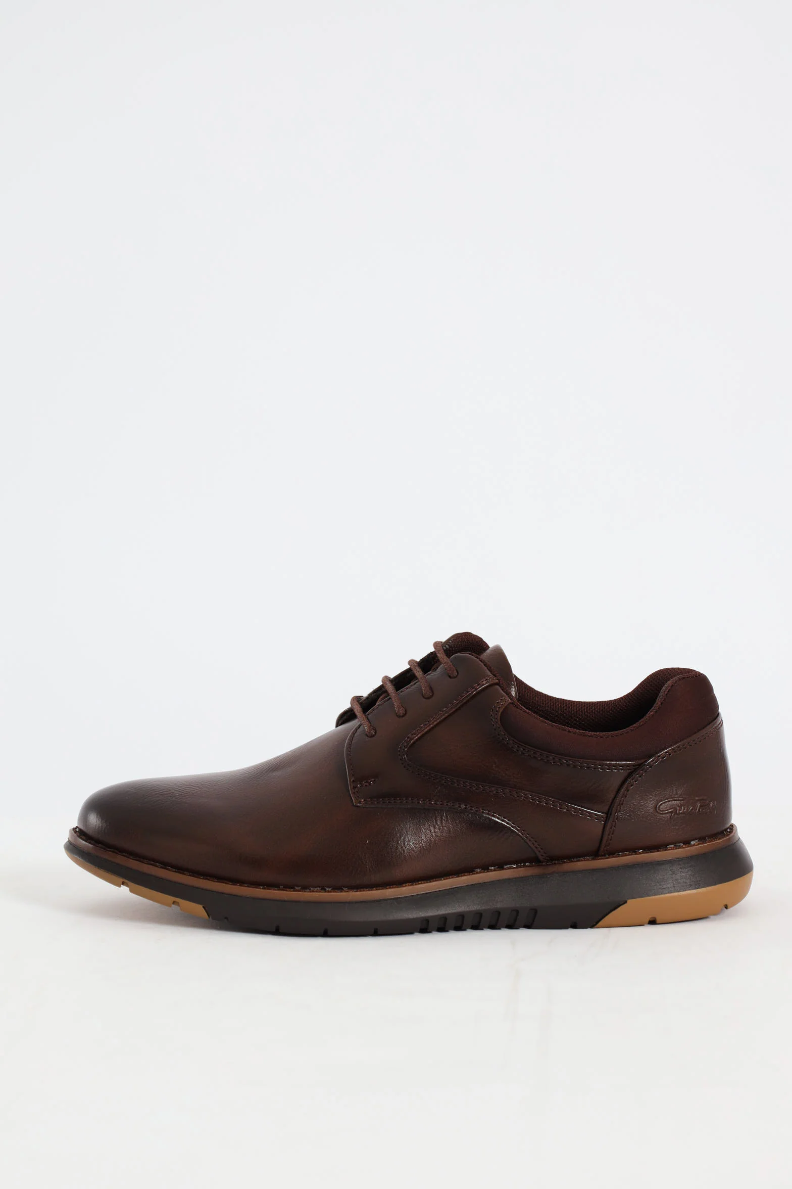 Padded Collar Smart Casual Shoe - Brown - Image 4