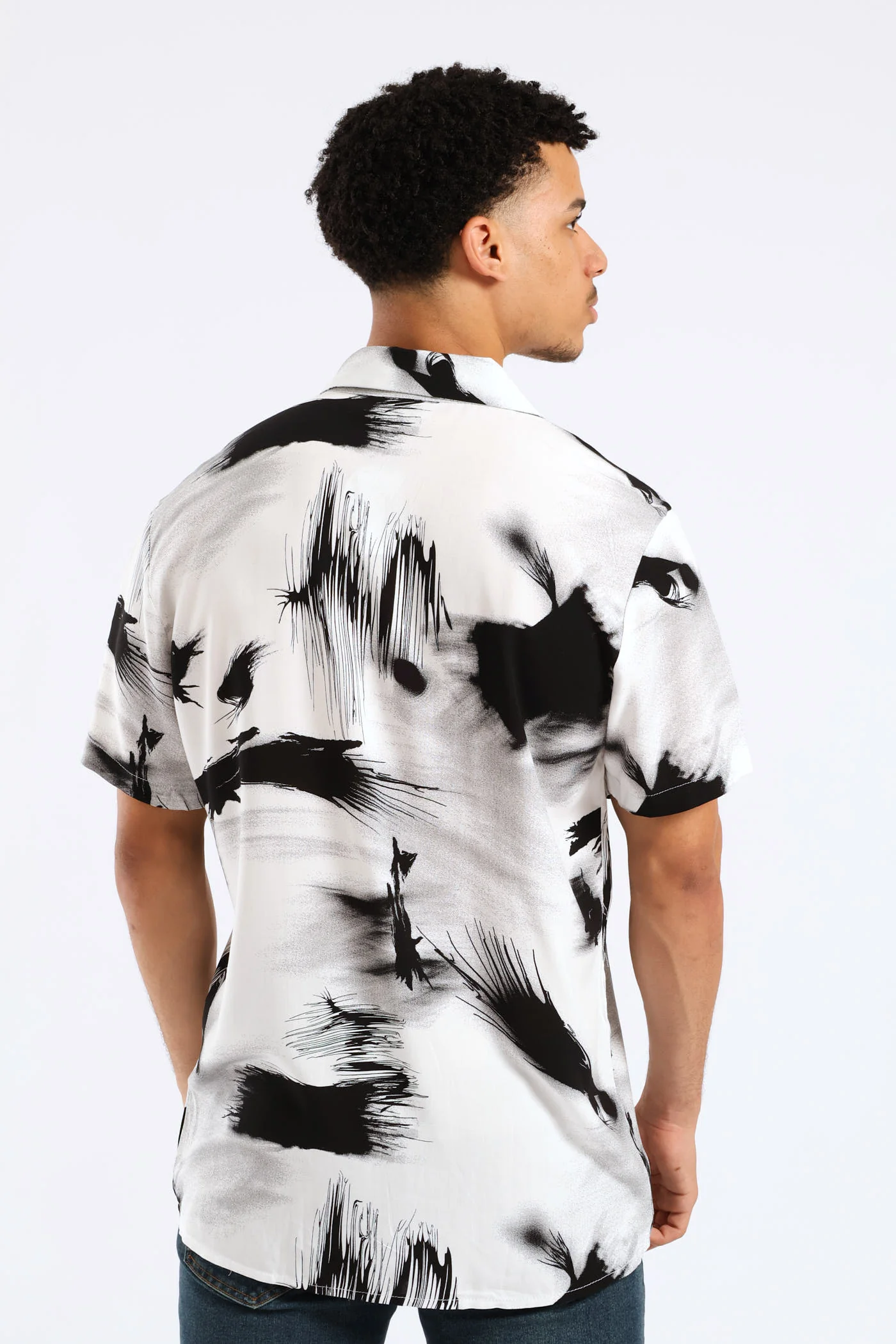Paint Splash Viscose  Shirt - Off White - Image 2