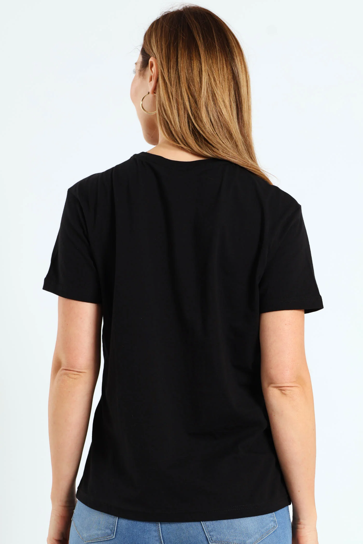 Painted Floral Tee - Black - Image 3