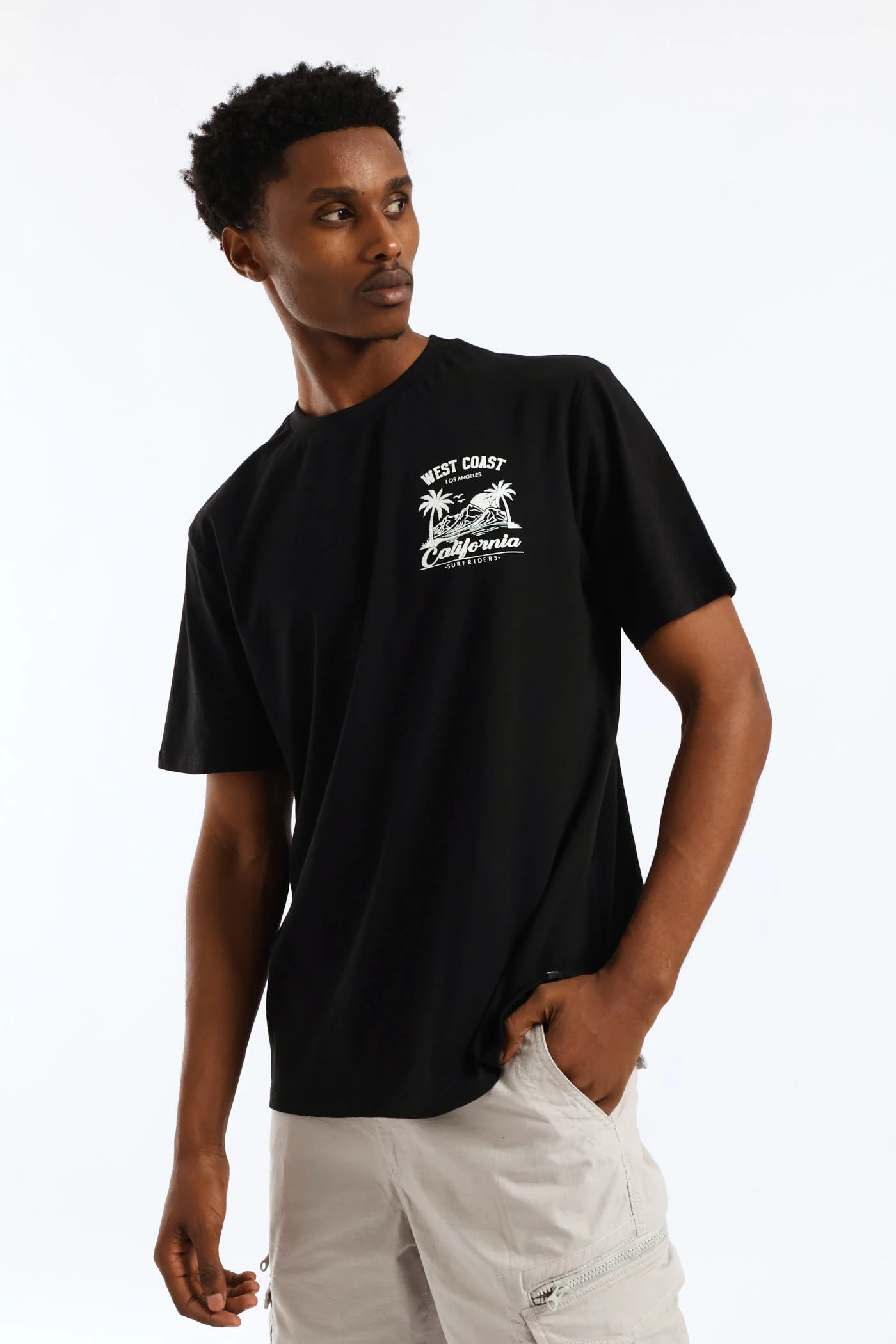 Palm Front & Black Tee - Black - Image 2