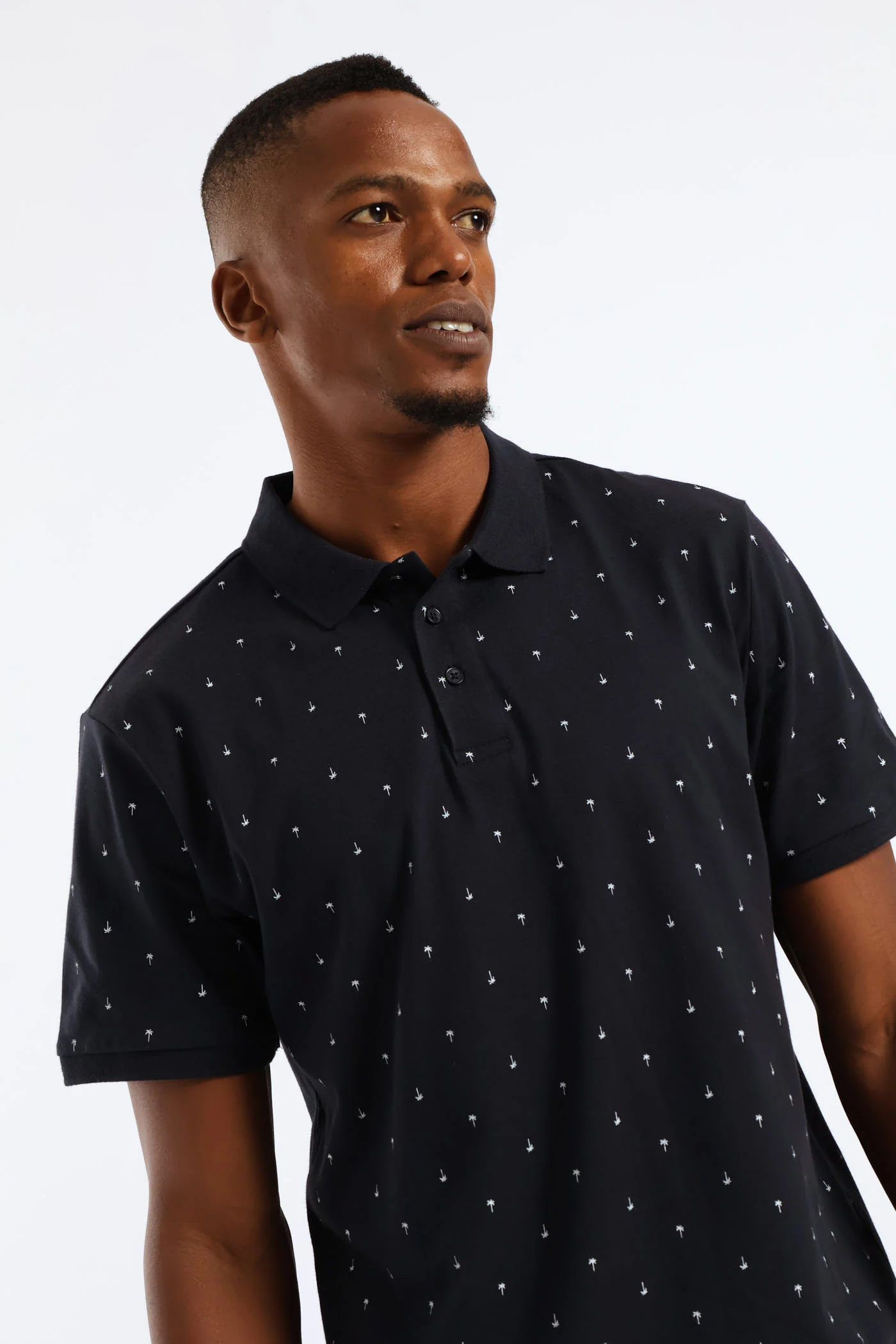 Palm Print Golfer - Navy - Image 2