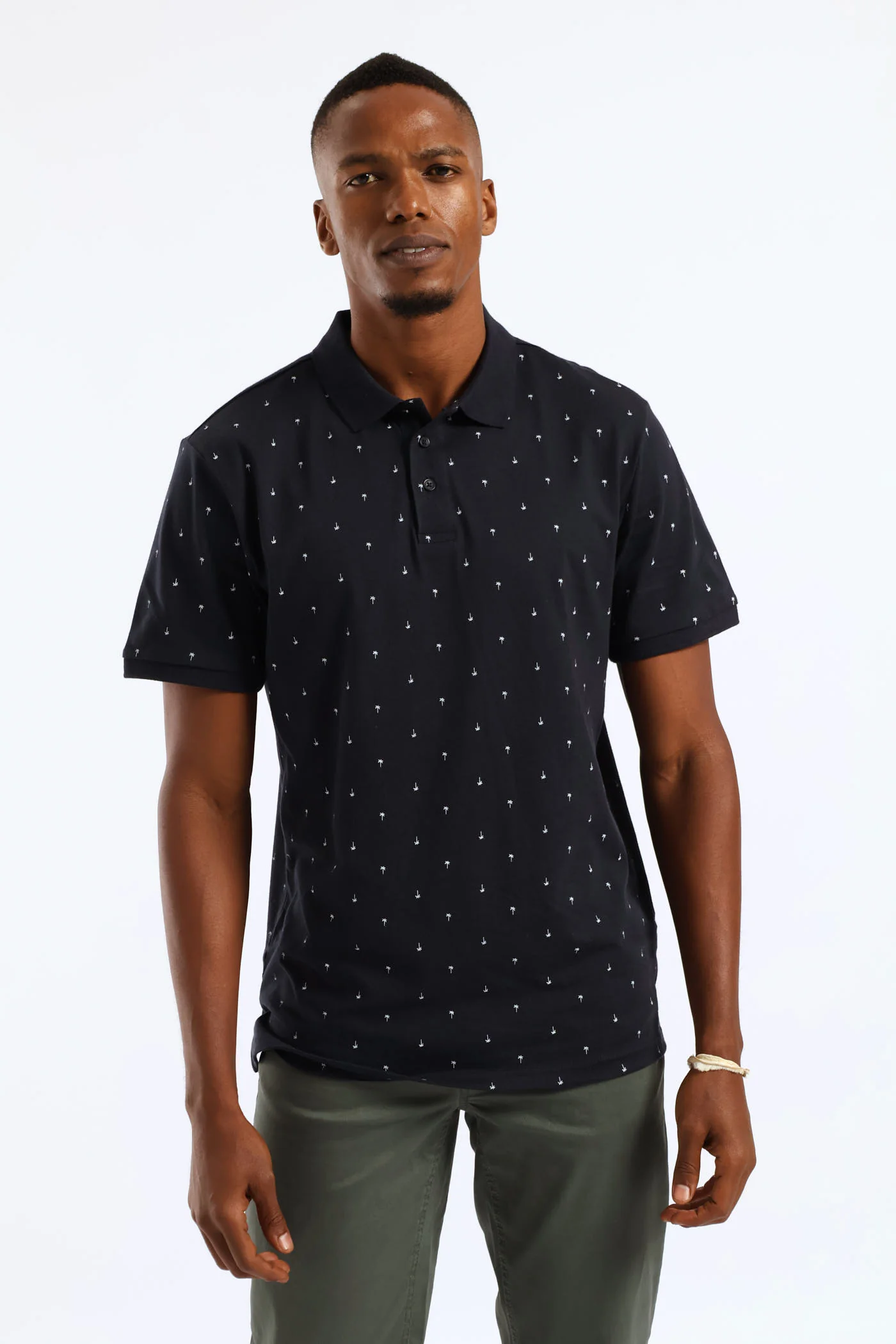 Palm Print Golfer - Navy - Image 3