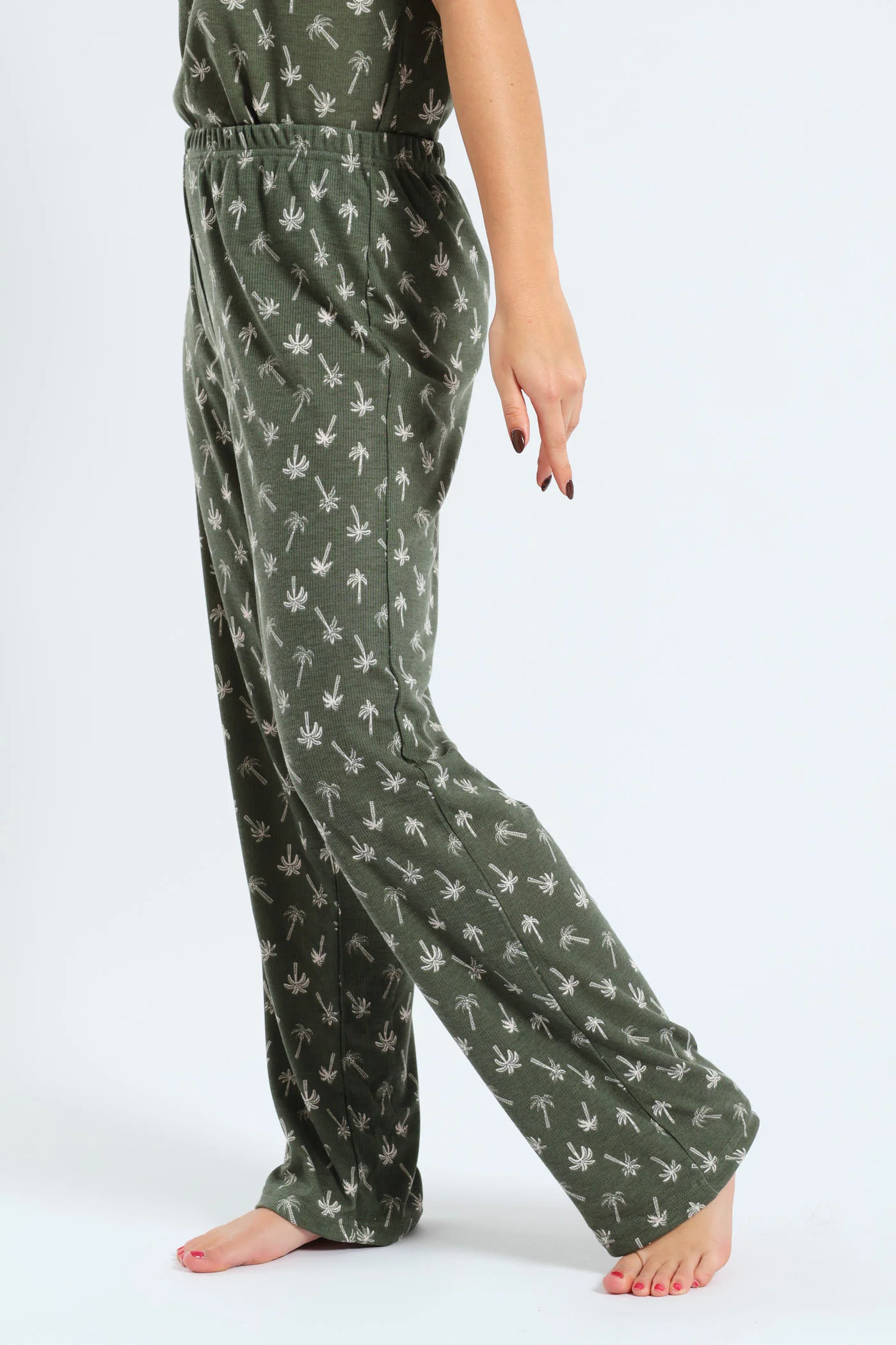 Palm Straight Leg Rib Knit Pant - Fatigue - Image 3