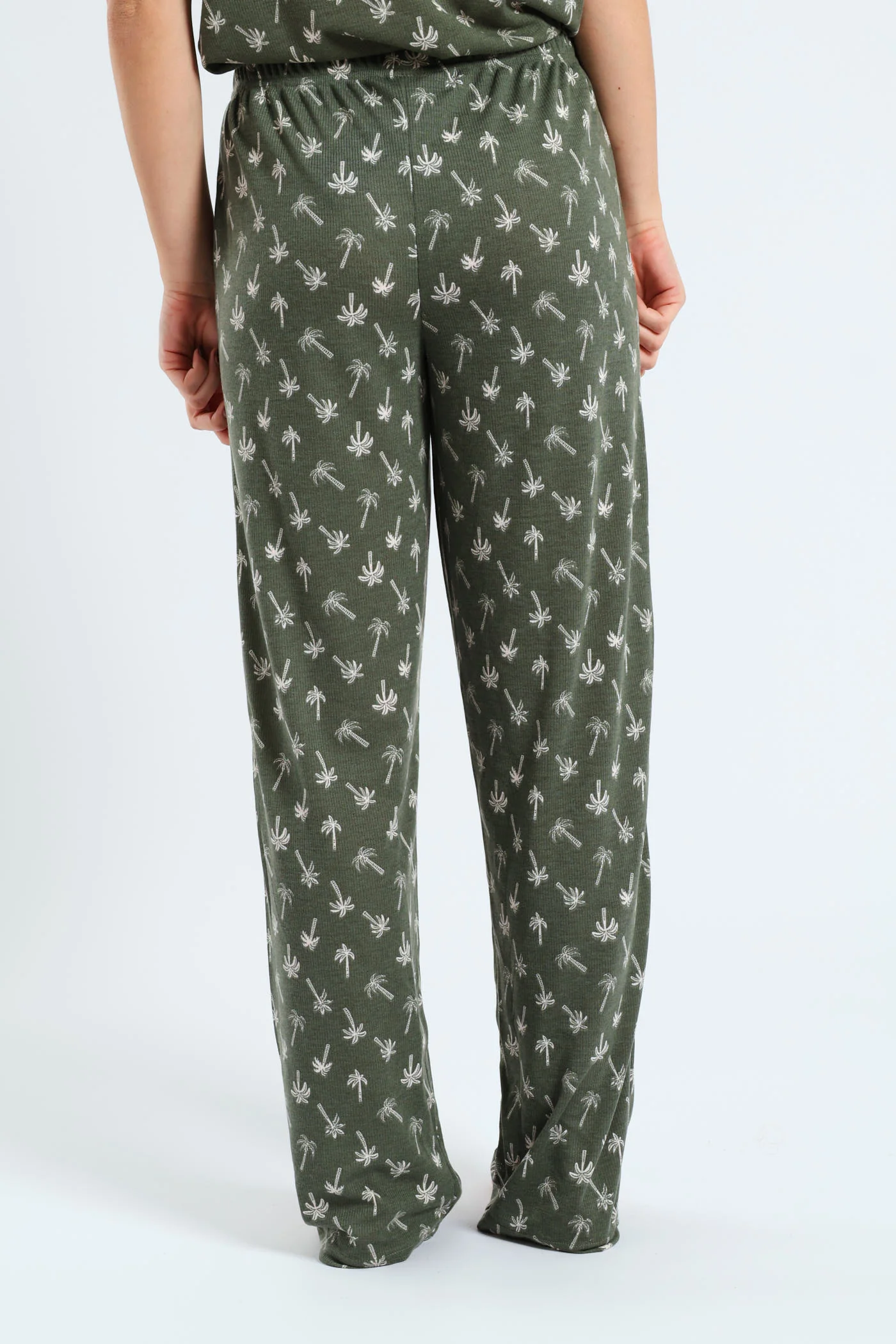 Palm Straight Leg Rib Knit Pant - Fatigue - Image 4