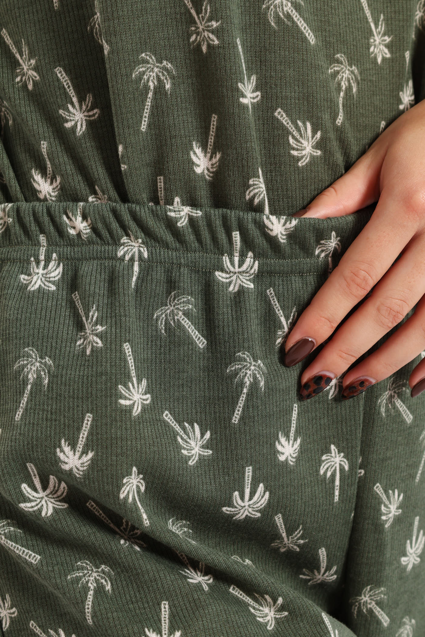 Palm Straight Leg Rib Knit Pant - Fatigue - Image 5