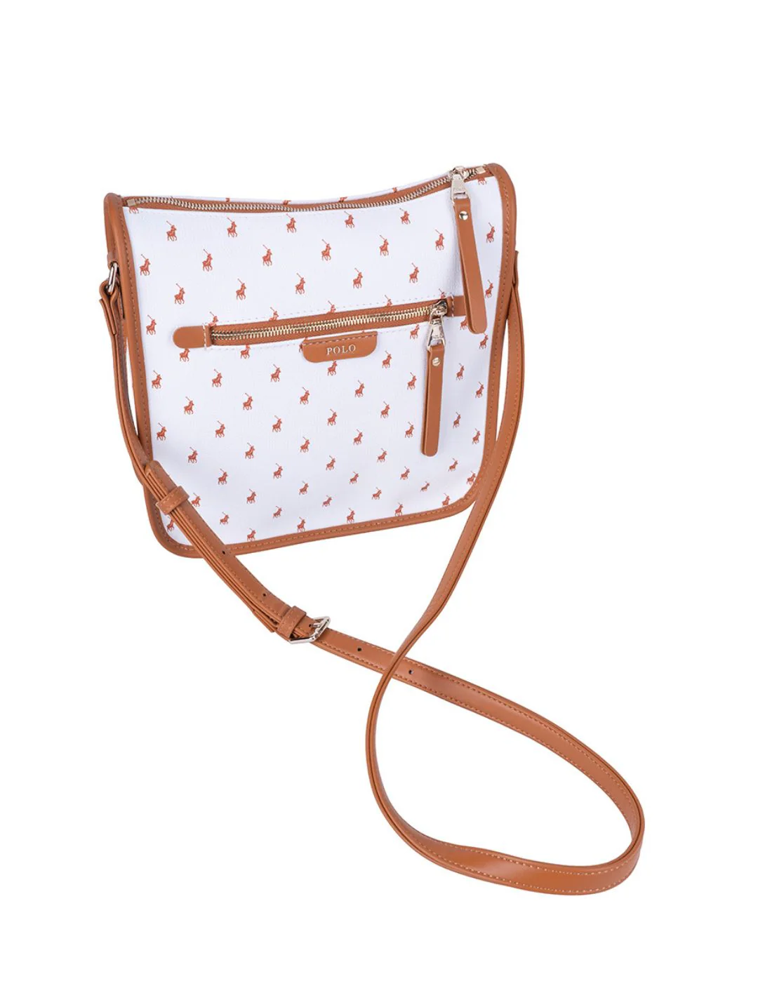 Panama Crossbody Bag - Tan/White - Image 2
